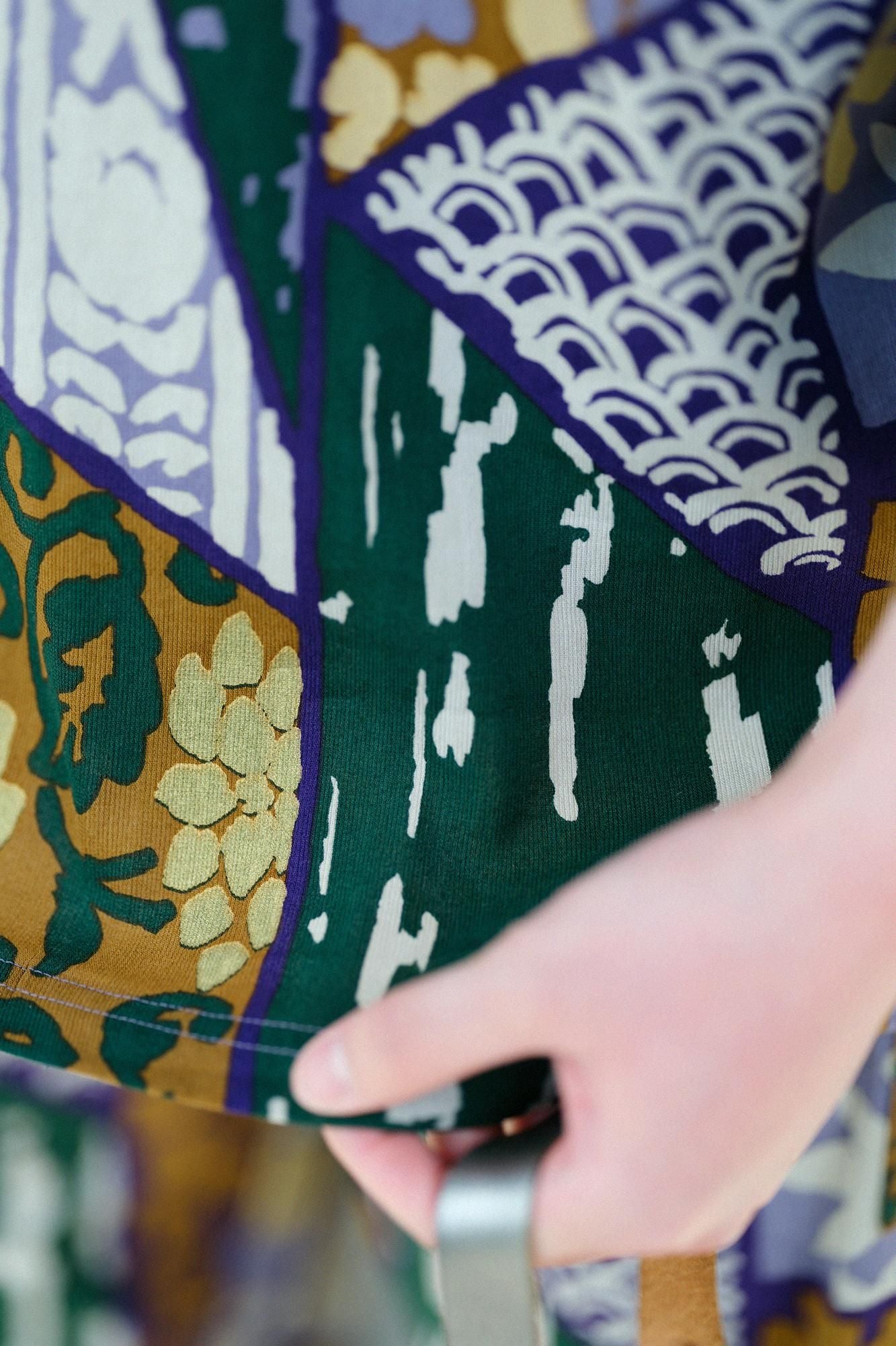 高島縮棉 40/40風靡 上衣/金銀襴緞子等縫合胴服 再現