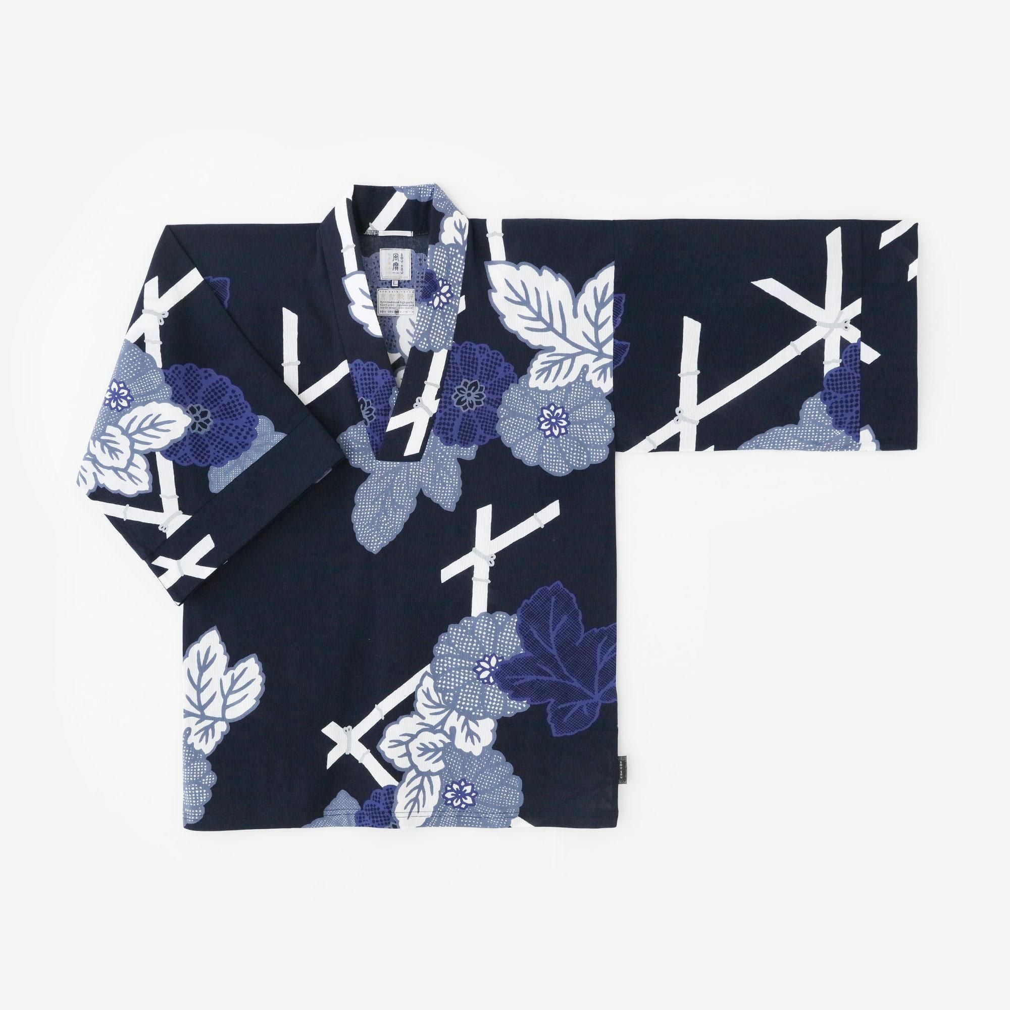 Chizimi Cotton 40/40 Fubi above/Fenced Chrysanthemum-Recreation