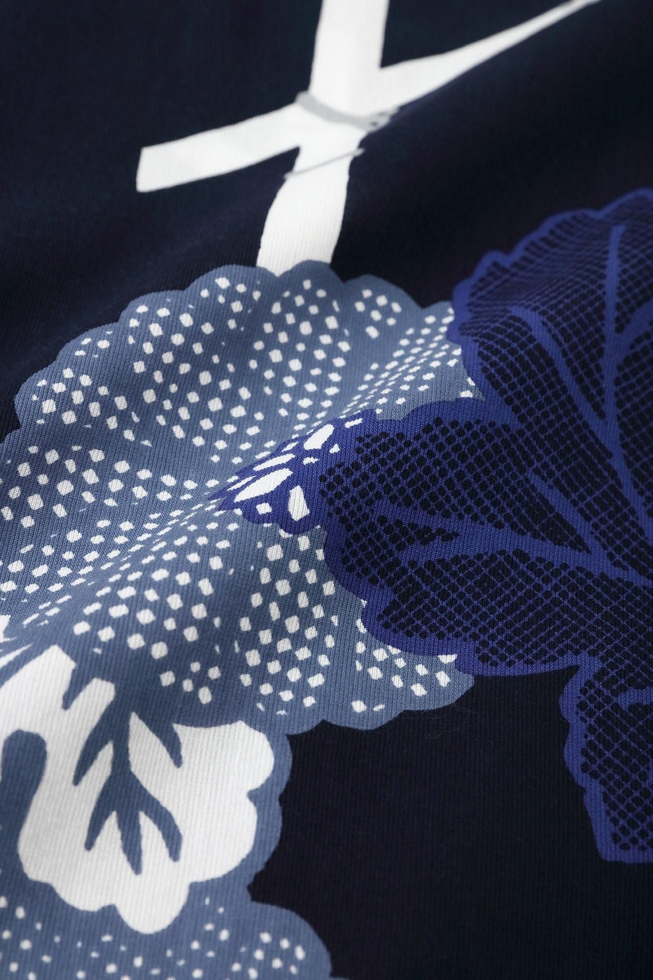 Chizimi Cotton 40/40 Fubi above/Fenced Chrysanthemum-Recreation