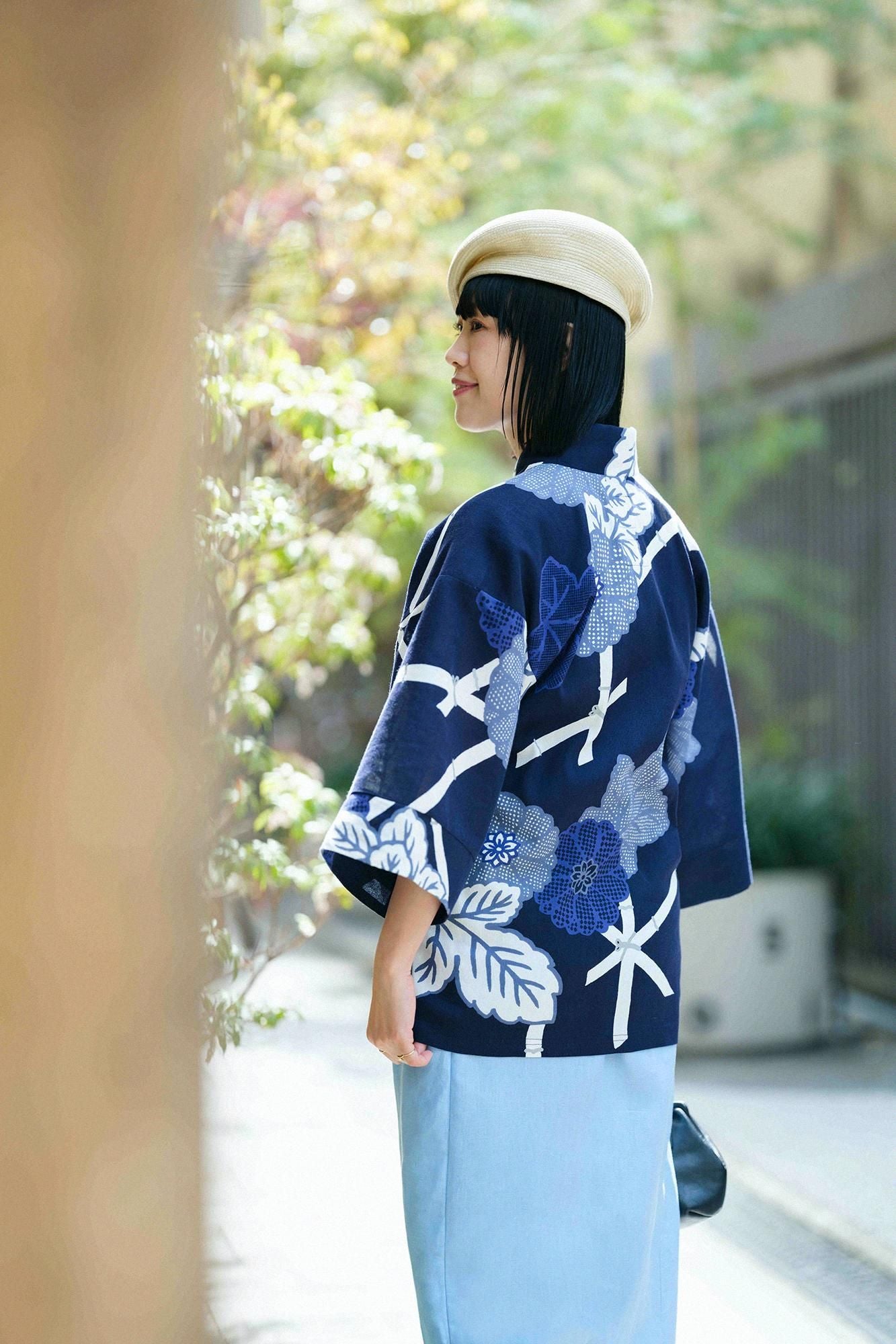 Chizimi Cotton 40/40 Fubi above/Fenced Chrysanthemum-Recreation