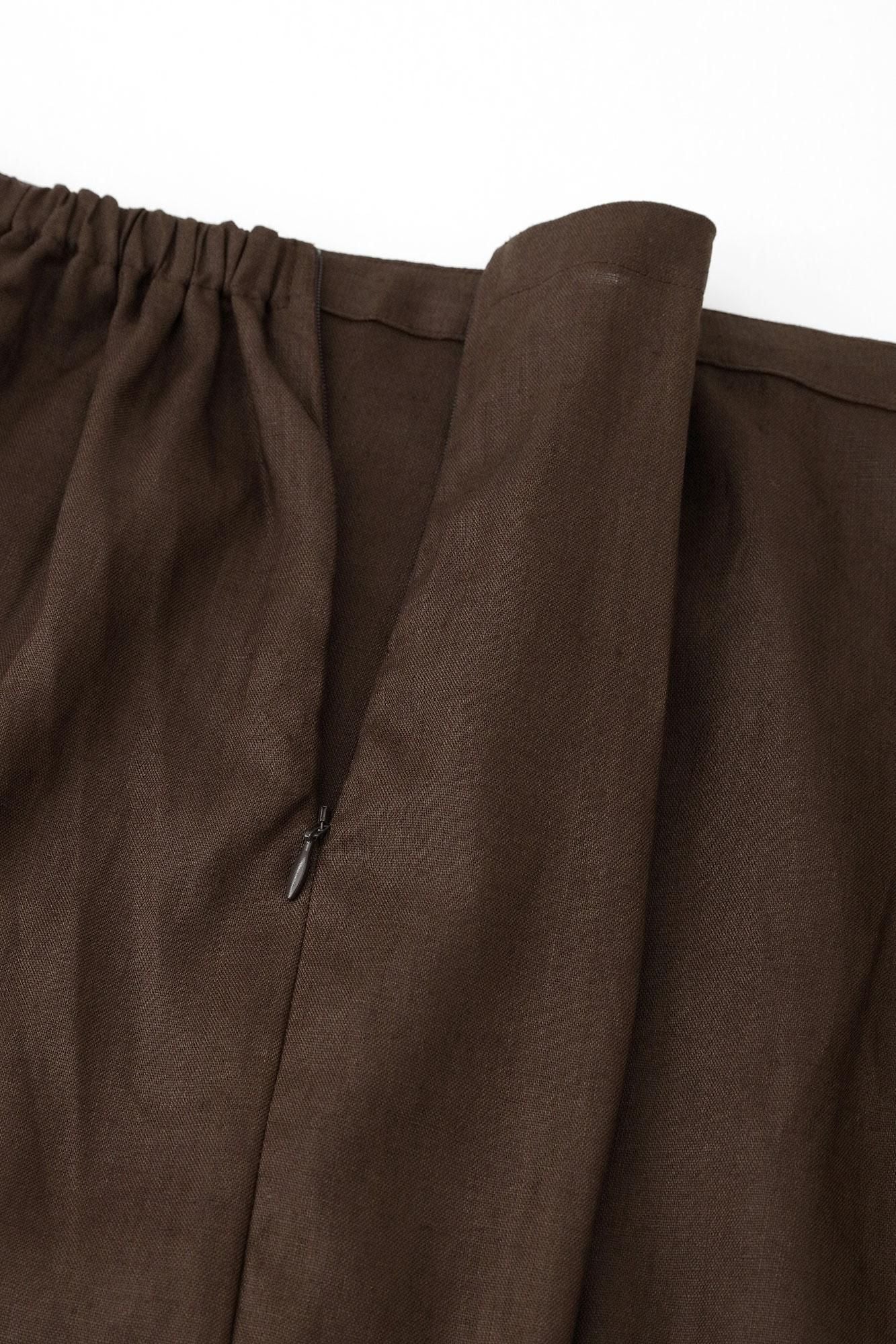 【官網限定】麻 裹裙/棕色