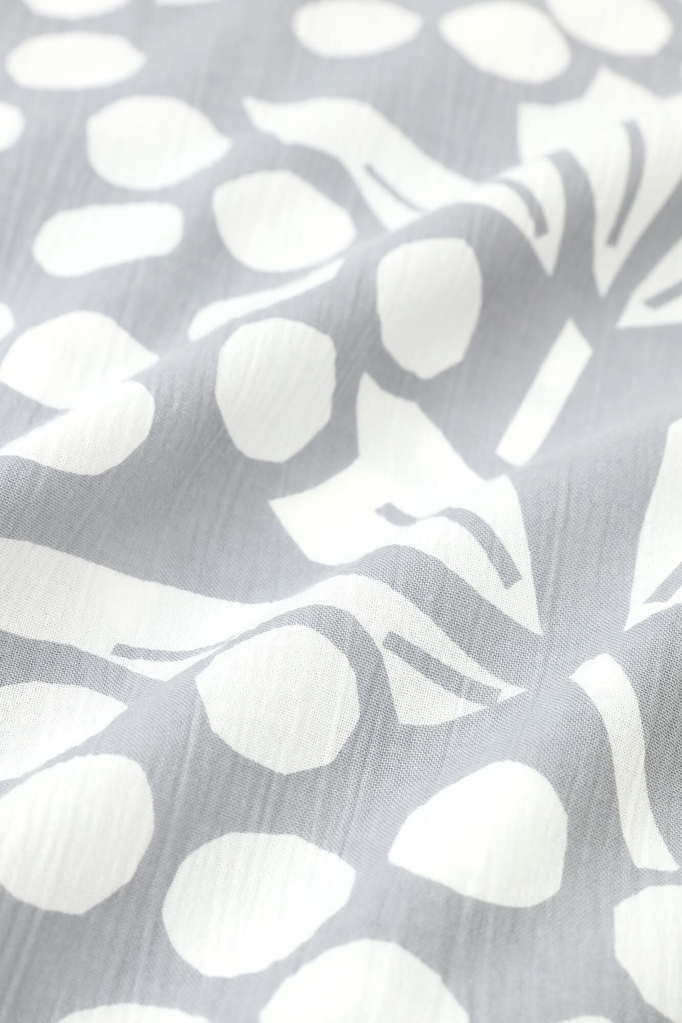 Chizimi Cotton 20/20 Double V-neck Summer Kimono Dress / Nandina Bamboo