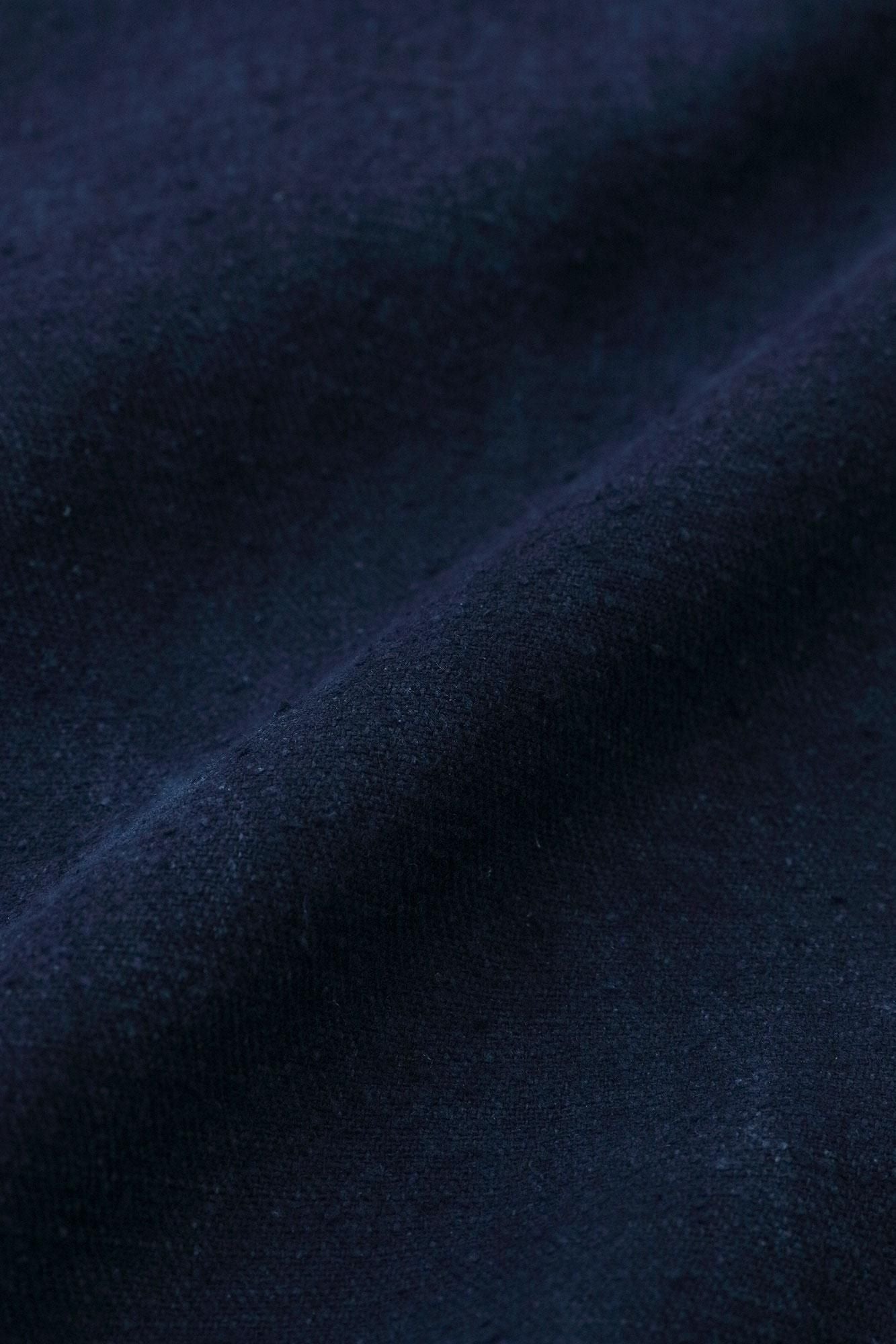 棉絲斜紋織 風靡上衣襯衣/靛藍染