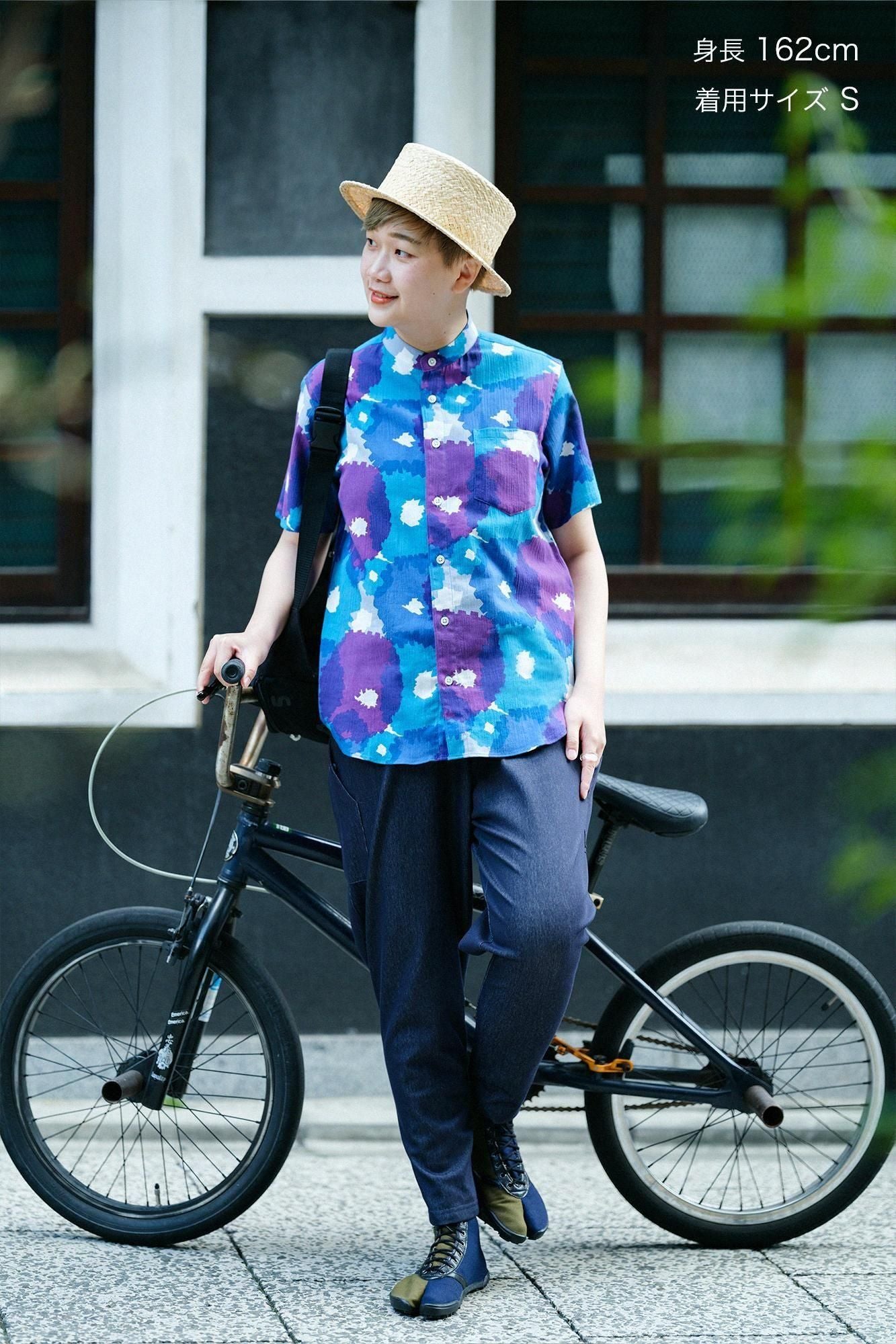 【期間限定10%OFF】Corcoran×Vertical(R)針織BIKE 修腿馬術褲/混藍色(※預計於4月29日~5月2日左右發貨)