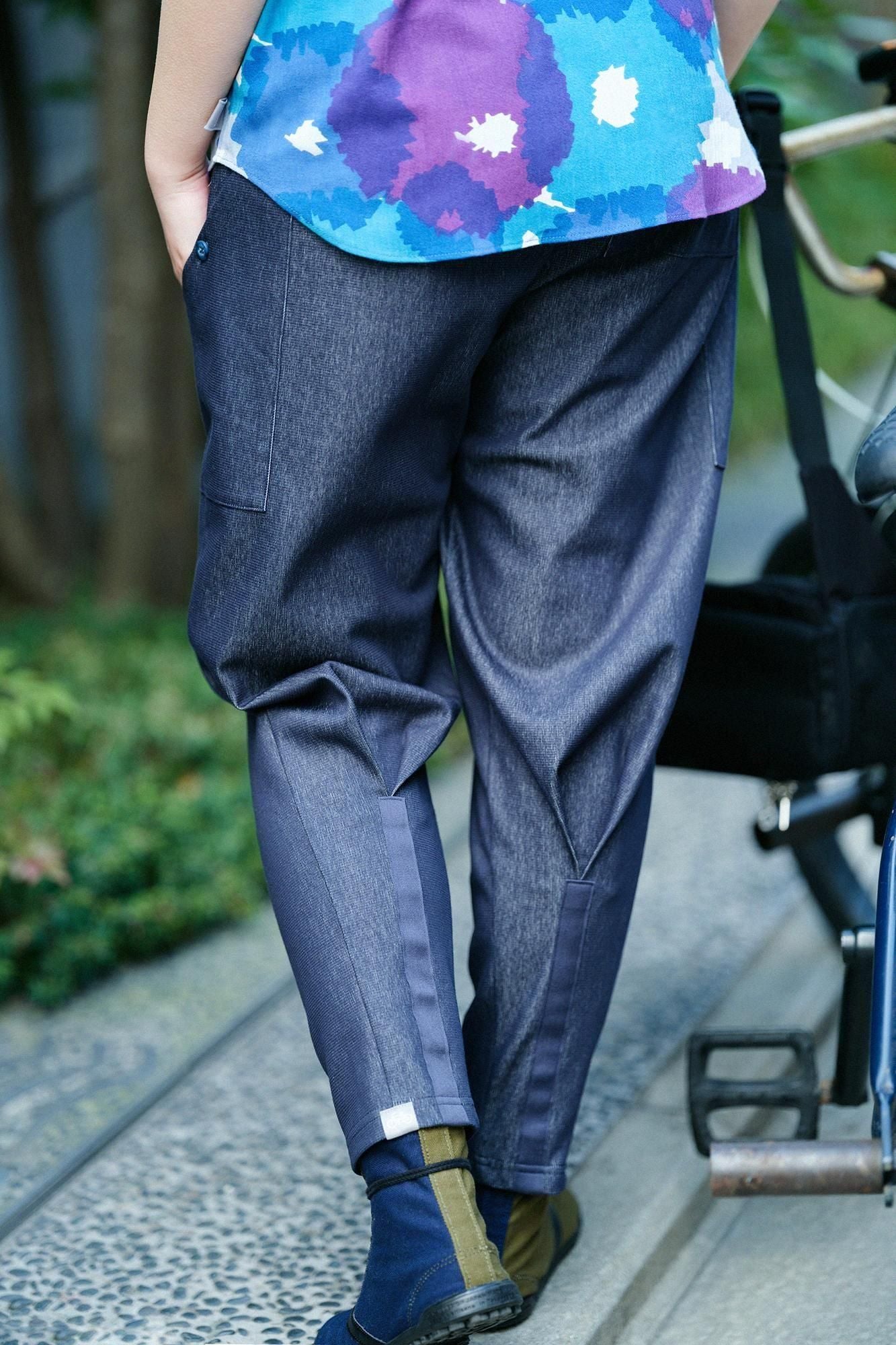 【期間限定10%OFF】Corcoran×Vertical(R)針織BIKE 修腿馬術褲/混藍色(※預計於4月29日~5月2日左右發貨)