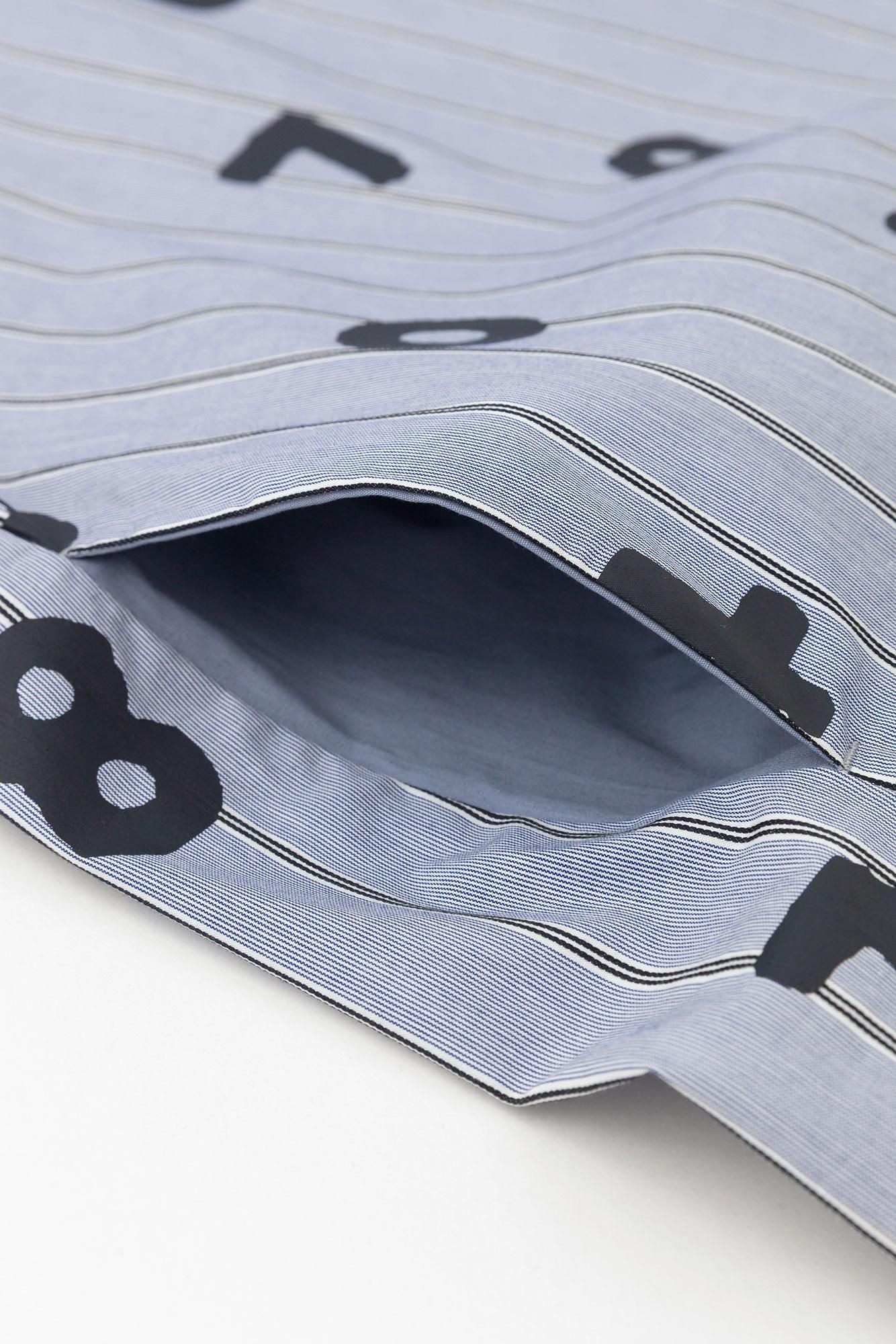 Satin Striped BIKE One-piece Dress / SO-SU-U Greyish Blue