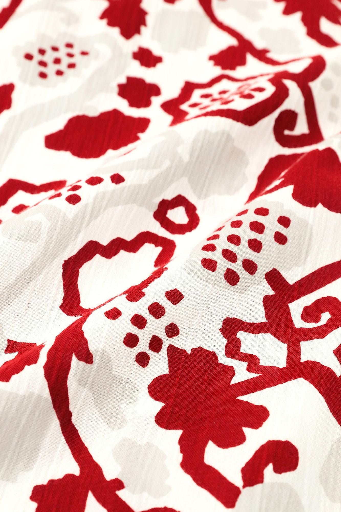 Chizimi Cotton 20/20 Short Sleeve Shirt / Grape Arabesque