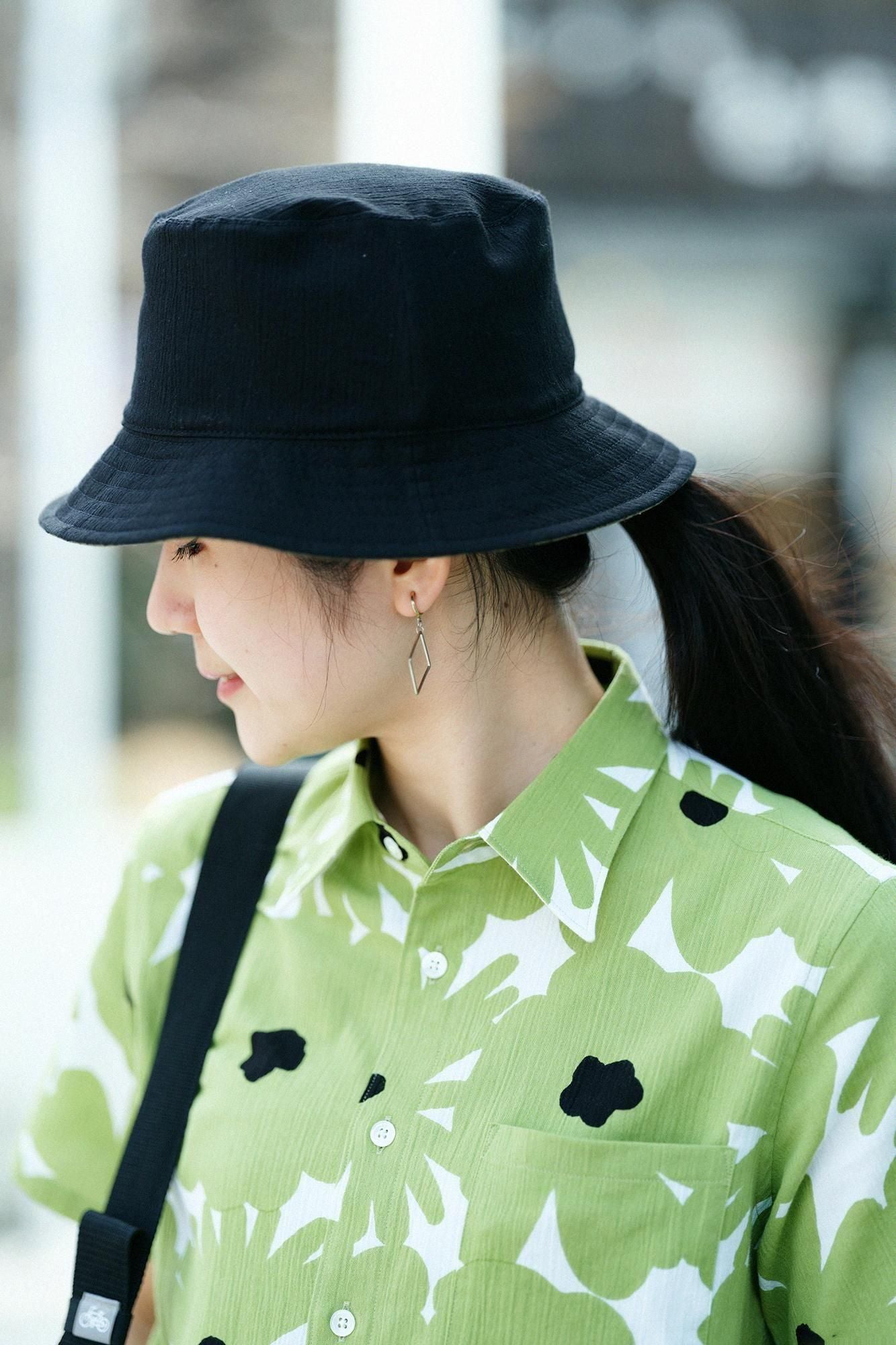 Chizimi Cotton 20/20 Short Sleeve Shirt / Oraka Yellowish Green