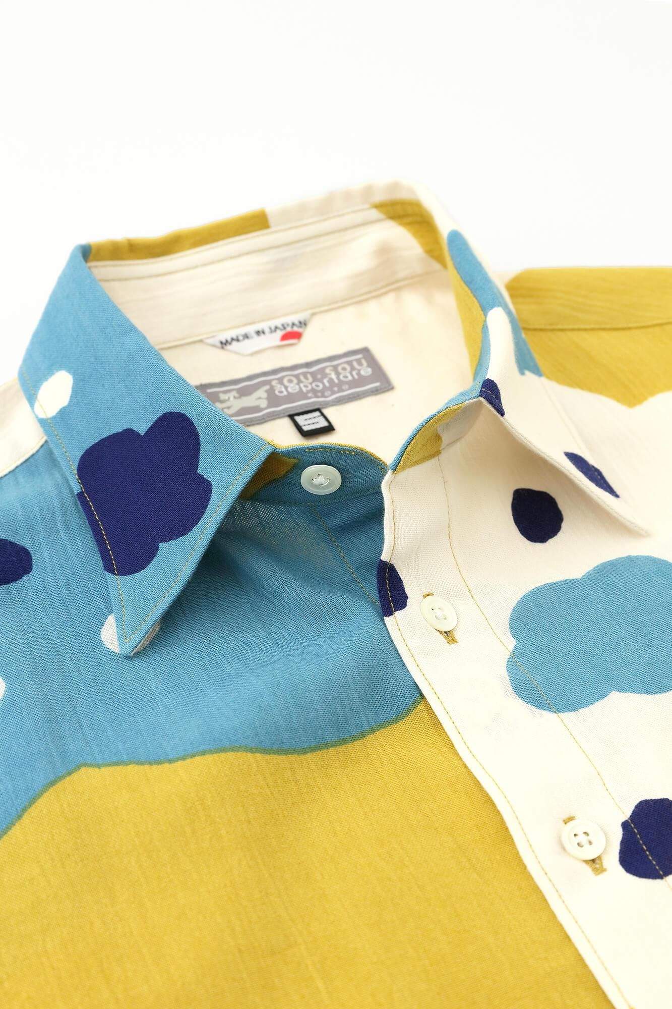 【Online】Chizimi Cotton 20/20 Short Sleeve Shirt/Smile Golden Yellow(KogaNecolour)