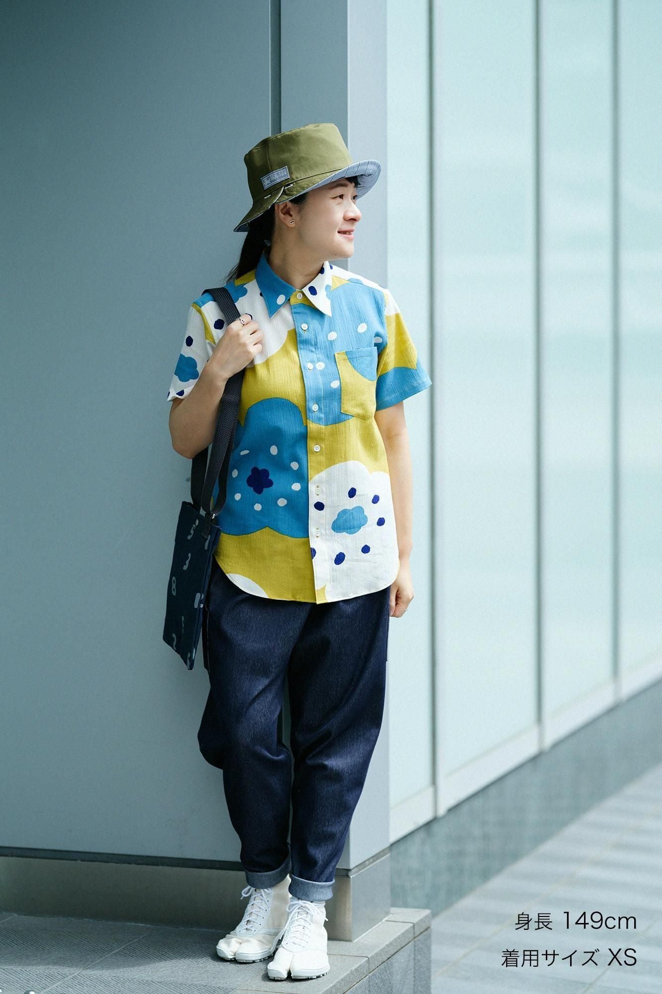 【Online】Chizimi Cotton 20/20 Short Sleeve Shirt/Smile Golden Yellow(KogaNecolour)