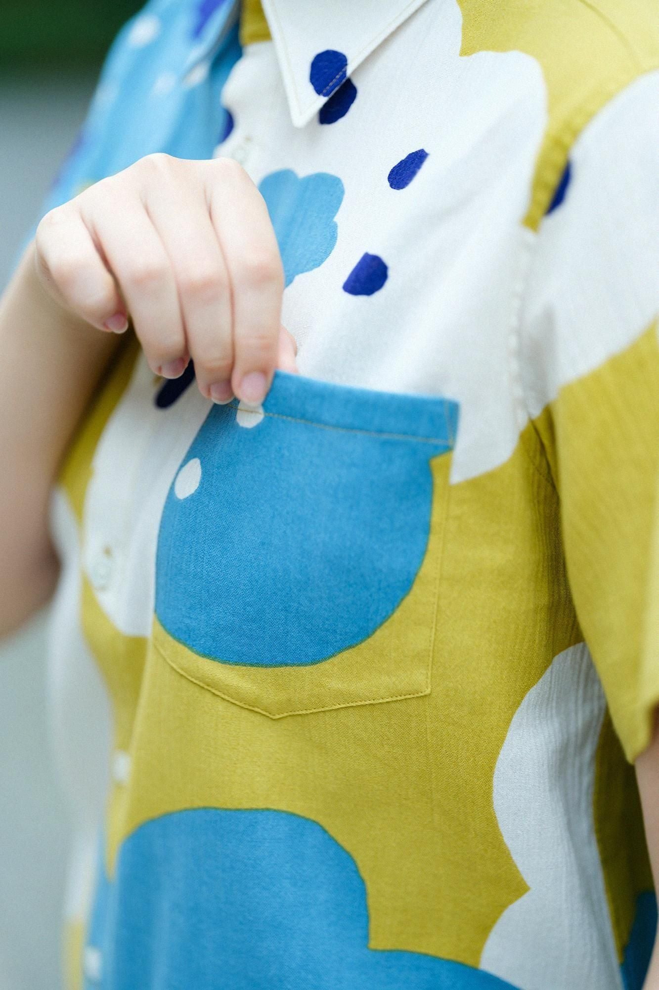 【Online】Chizimi Cotton 20/20 Short Sleeve Shirt/Smile Golden Yellow(KogaNecolour)