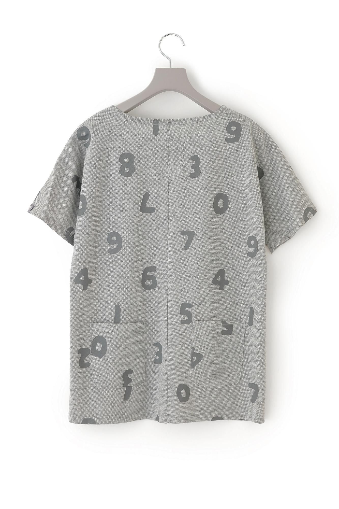 T-shirt découpé en tricot Kanoko/haut et bas SO-SU-U (Shoka) Gris cendré