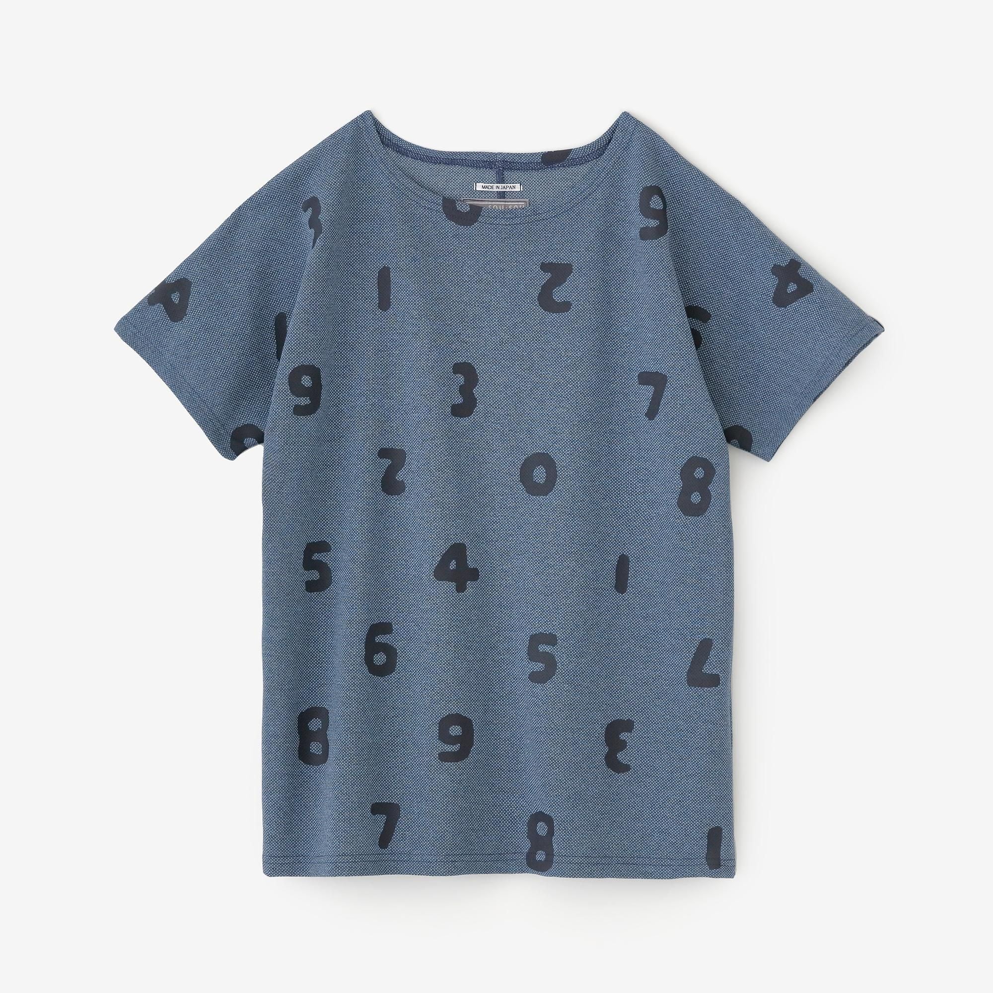 【期間限定10%OFF】鹿之子編模切T-shirt/SO-SU-U十數 上下 混灰藍(※預計於4月29日~5月2日左右發貨)