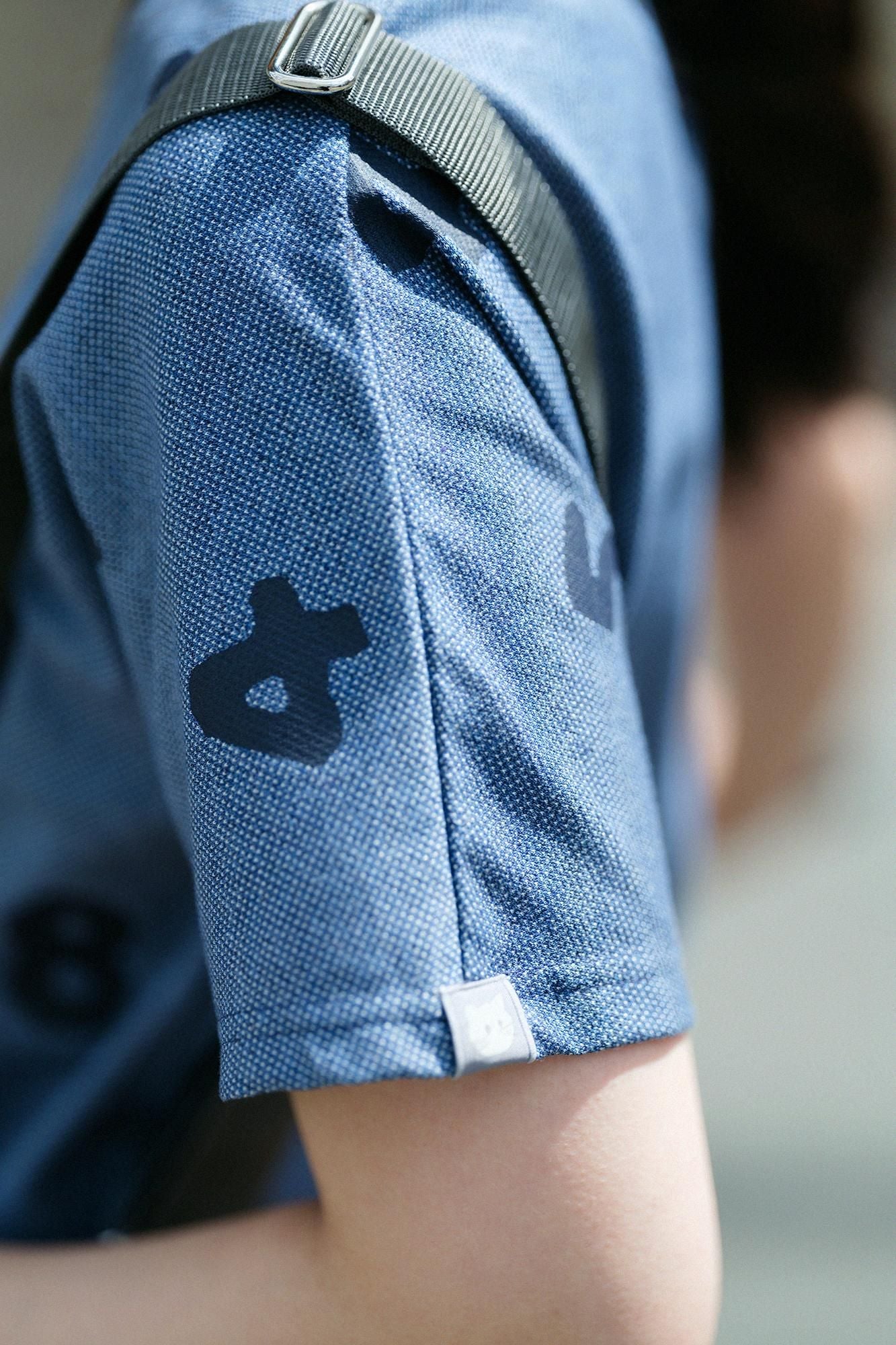 【期間限定10%OFF】鹿之子編模切T-shirt/SO-SU-U十數 上下 混灰藍(※預計於4月29日~5月2日左右發貨)