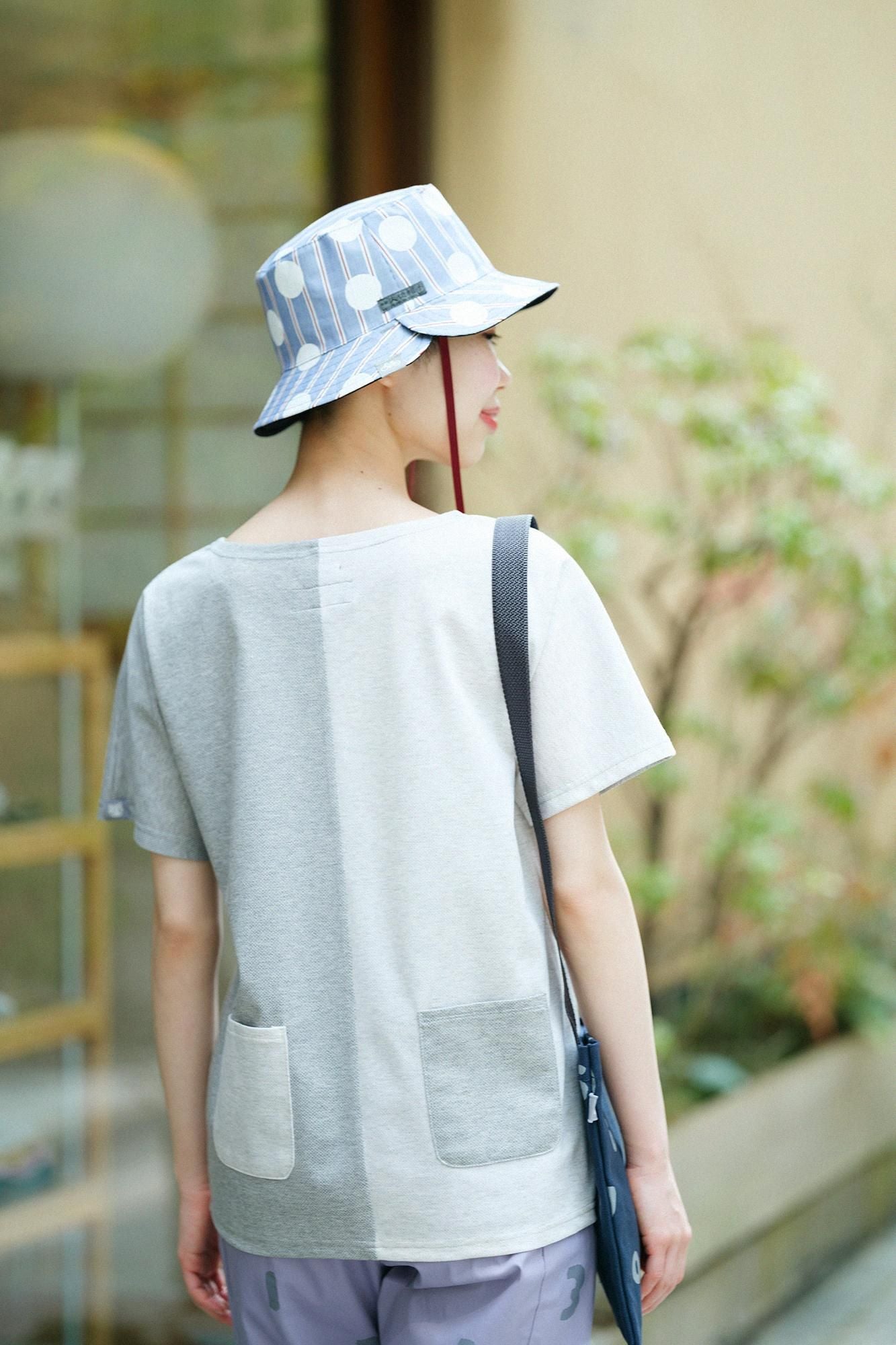 【期間限定10%OFF】鹿之子編模切T-shirt/灰白色×象牙白(※預計於4月29日~5月2日左右發貨)