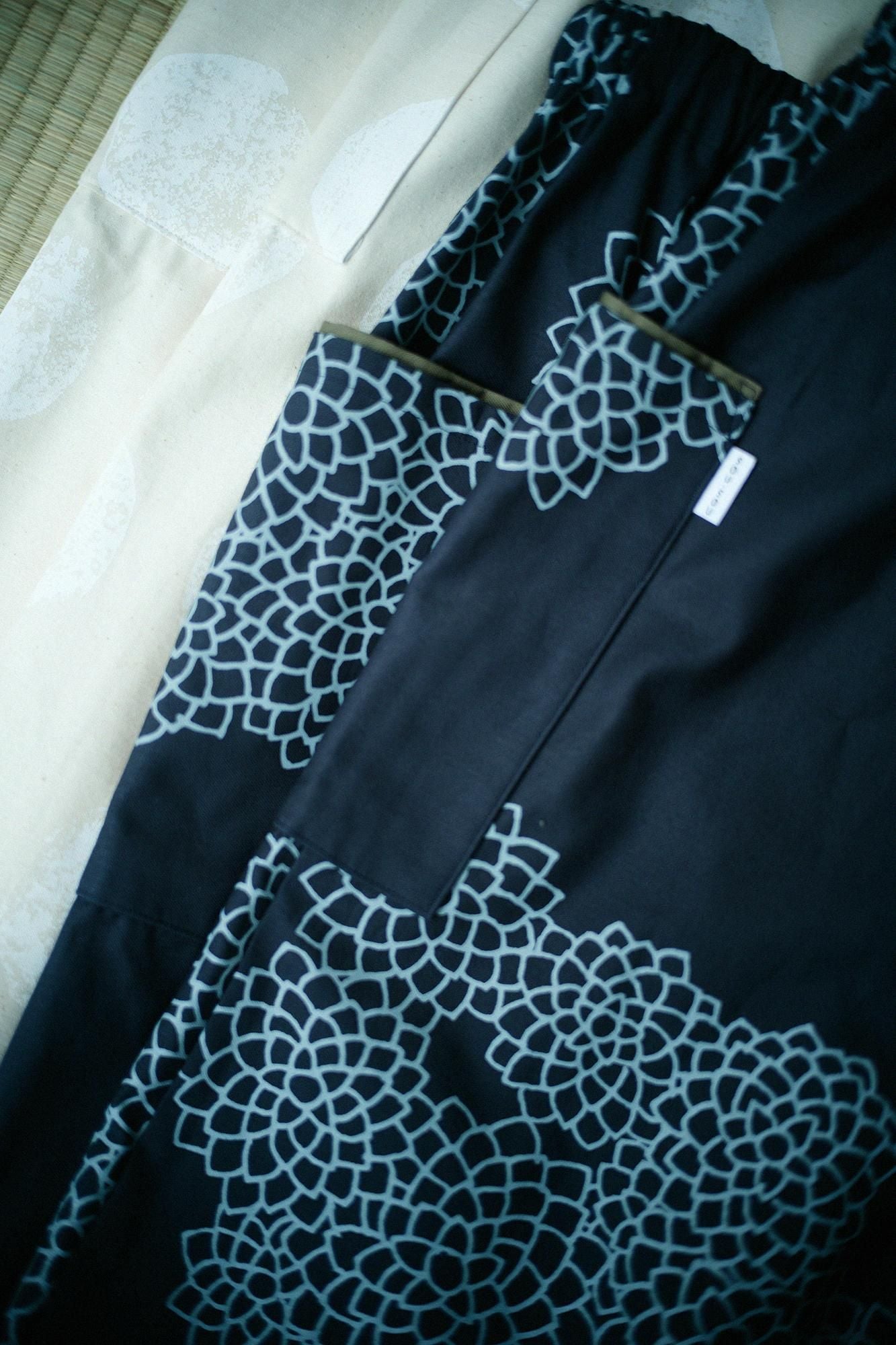 새틴 직조 호우비 몸뻬/ 이모반 키지로