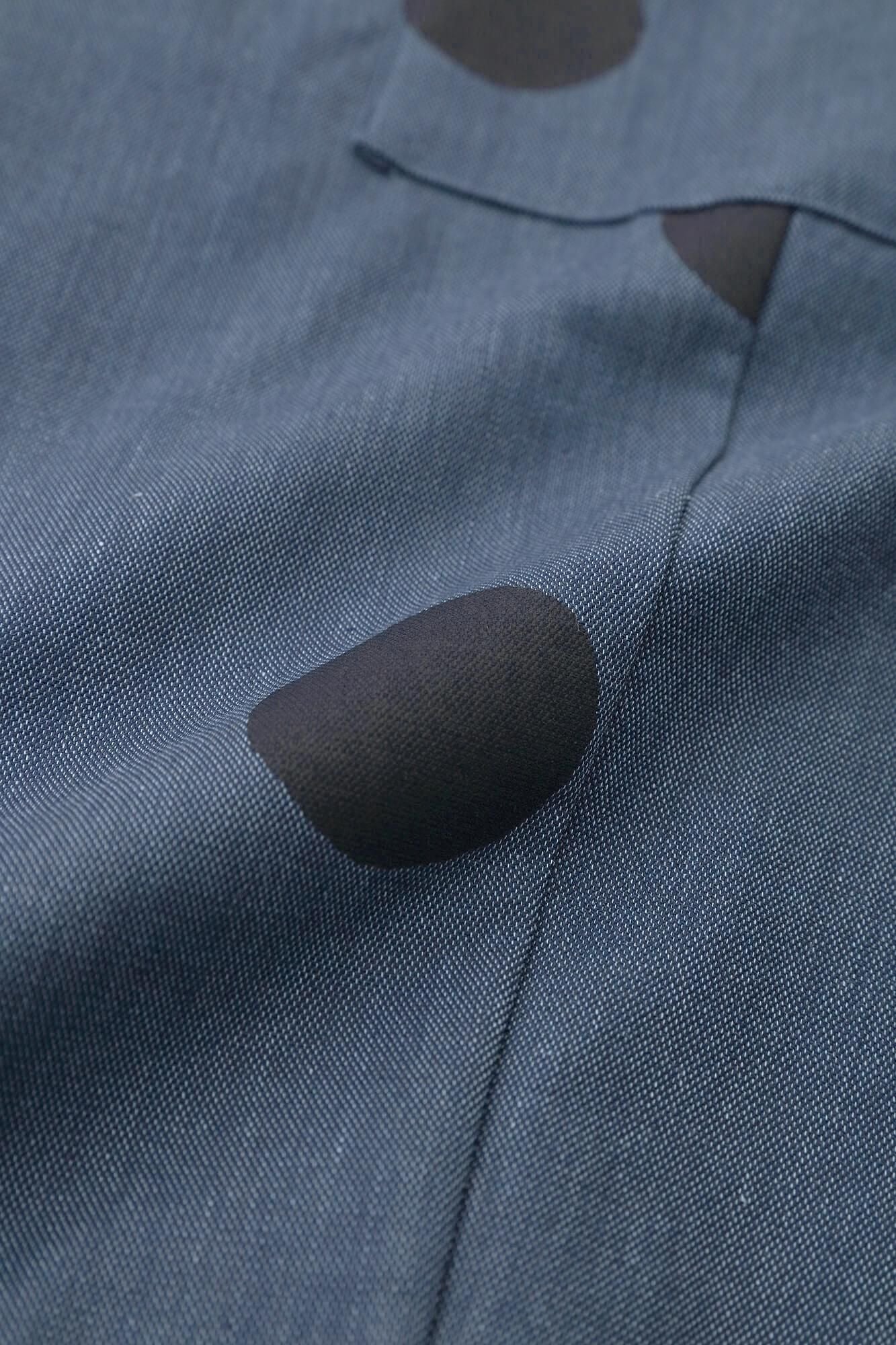 【期間限定10%OFF】棉×Coolmax(R) BIKE 修腿馬術褲/淺藏青×圓點 間疏(※預計於4月29日~5月2日左右發貨)