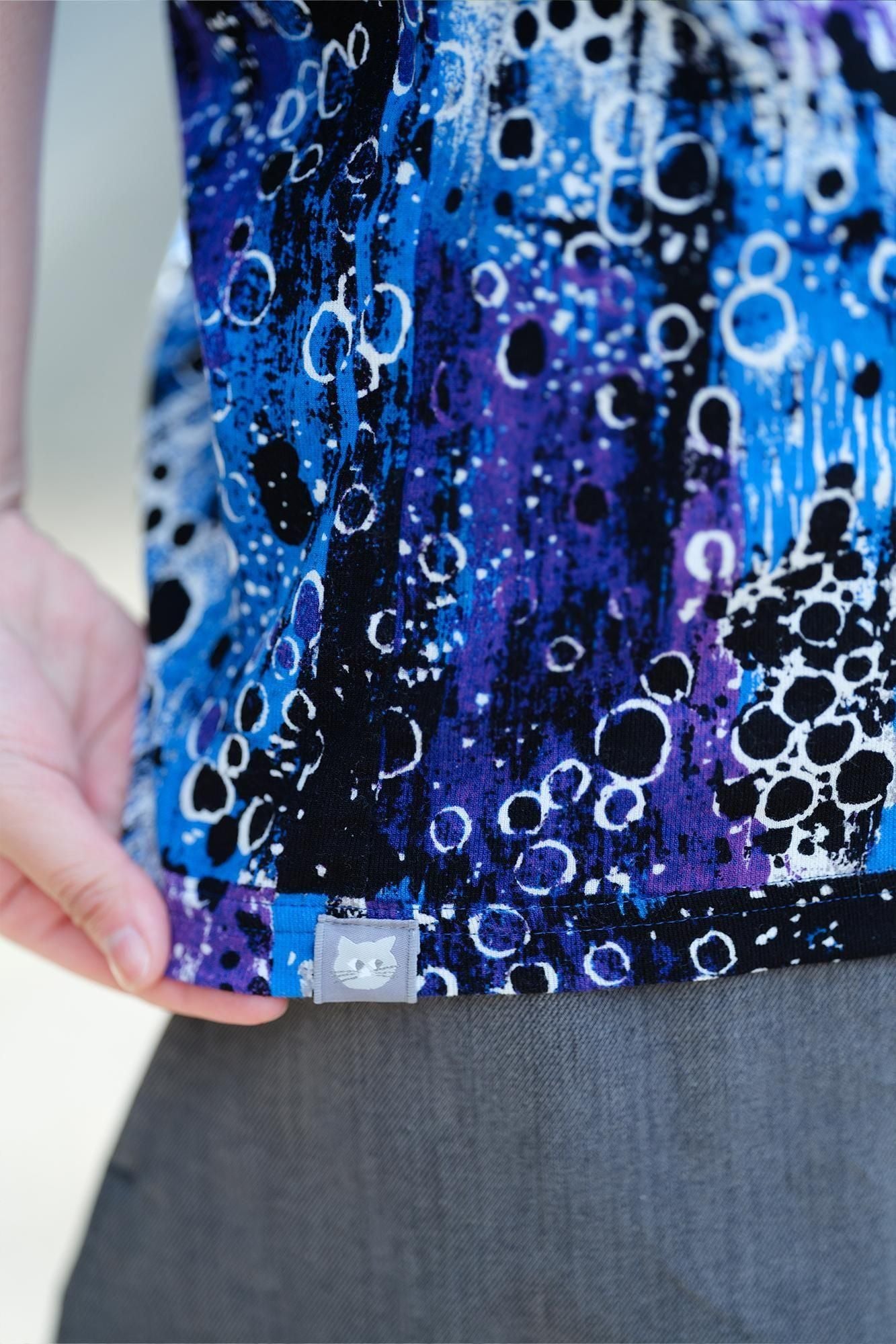 Chizimi Cotton 40/40 Short Sleeve T-shirt / Tenmoku