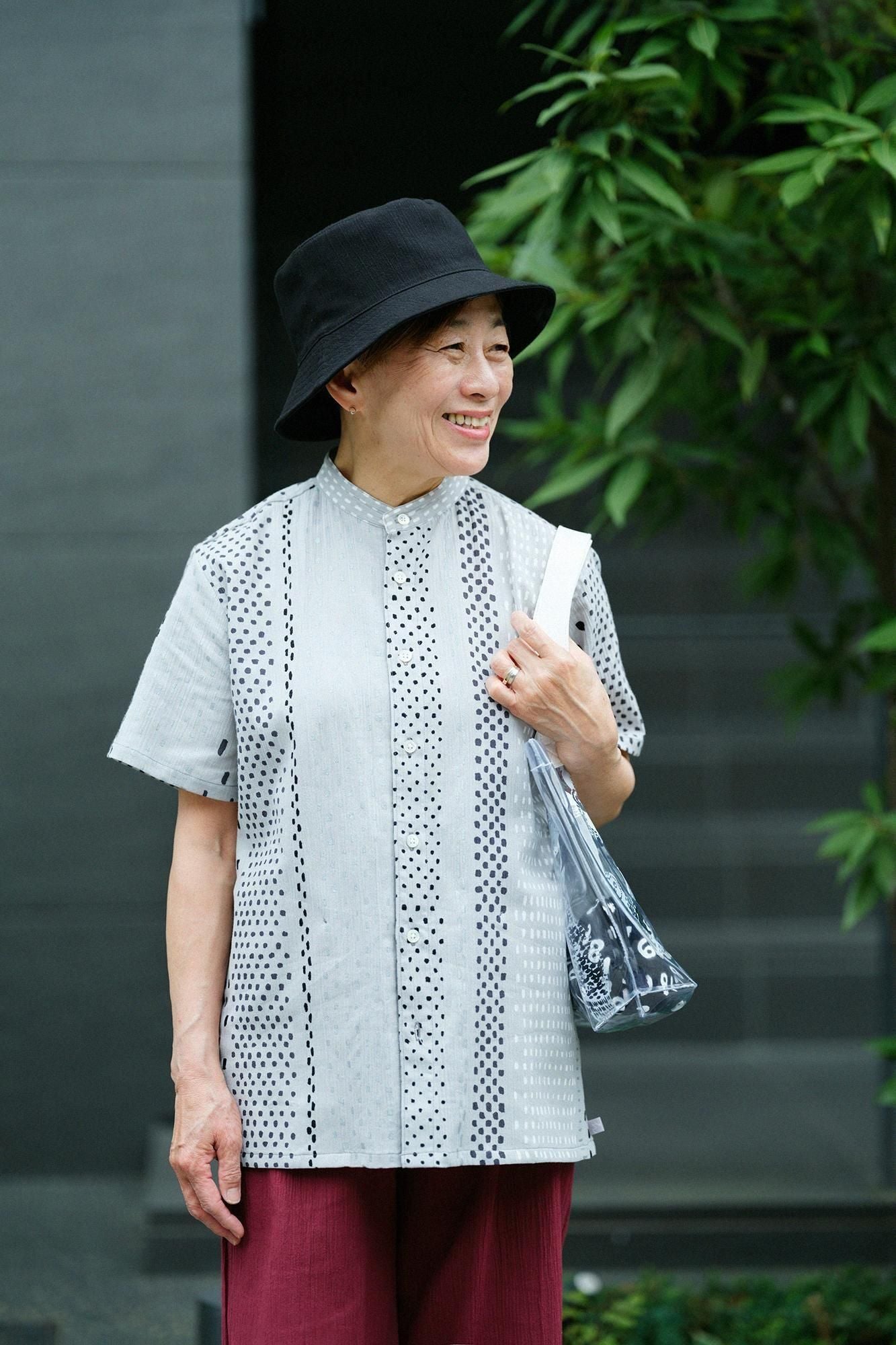 takashima chiku 20/20支架领子短袖衬衫SP/ararijima