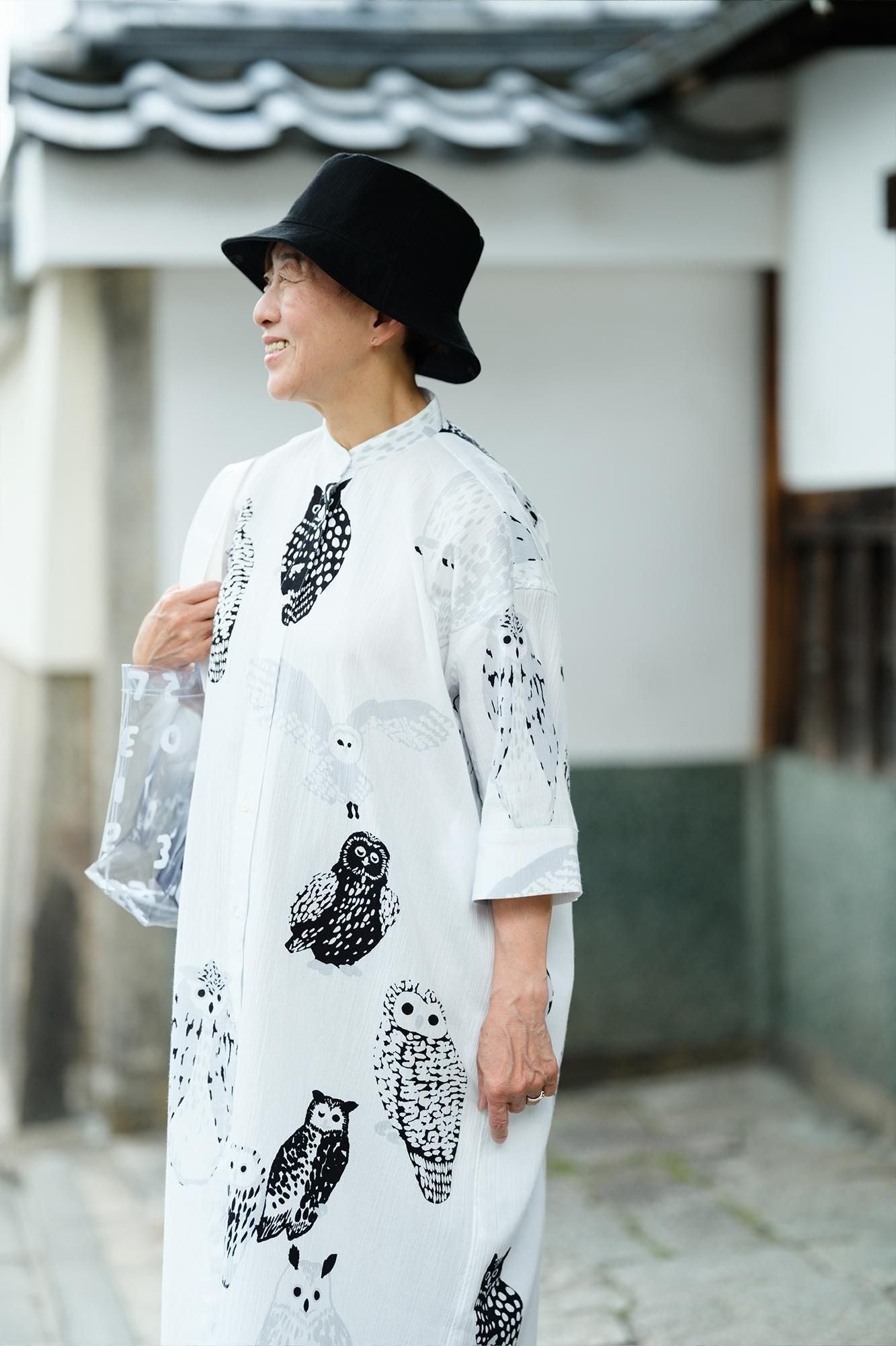 Takashima chiku 20/20宏伟的衬衫礼服6/4袖/猫头鹰