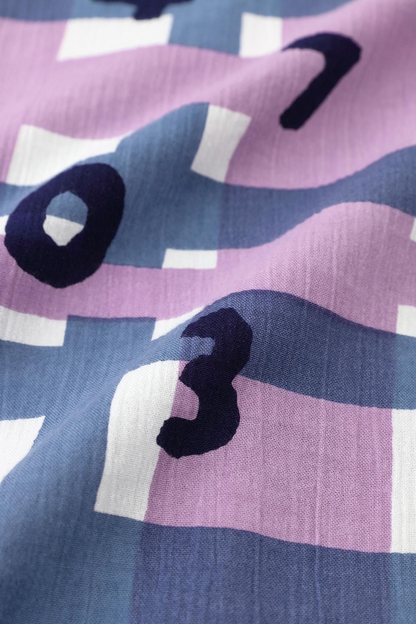 【官網先行販售】高島縮棉 20/20圖案紋樣居家服/ SO-SU-U十數和隨性格子×群青(※預計於5月上旬發送)