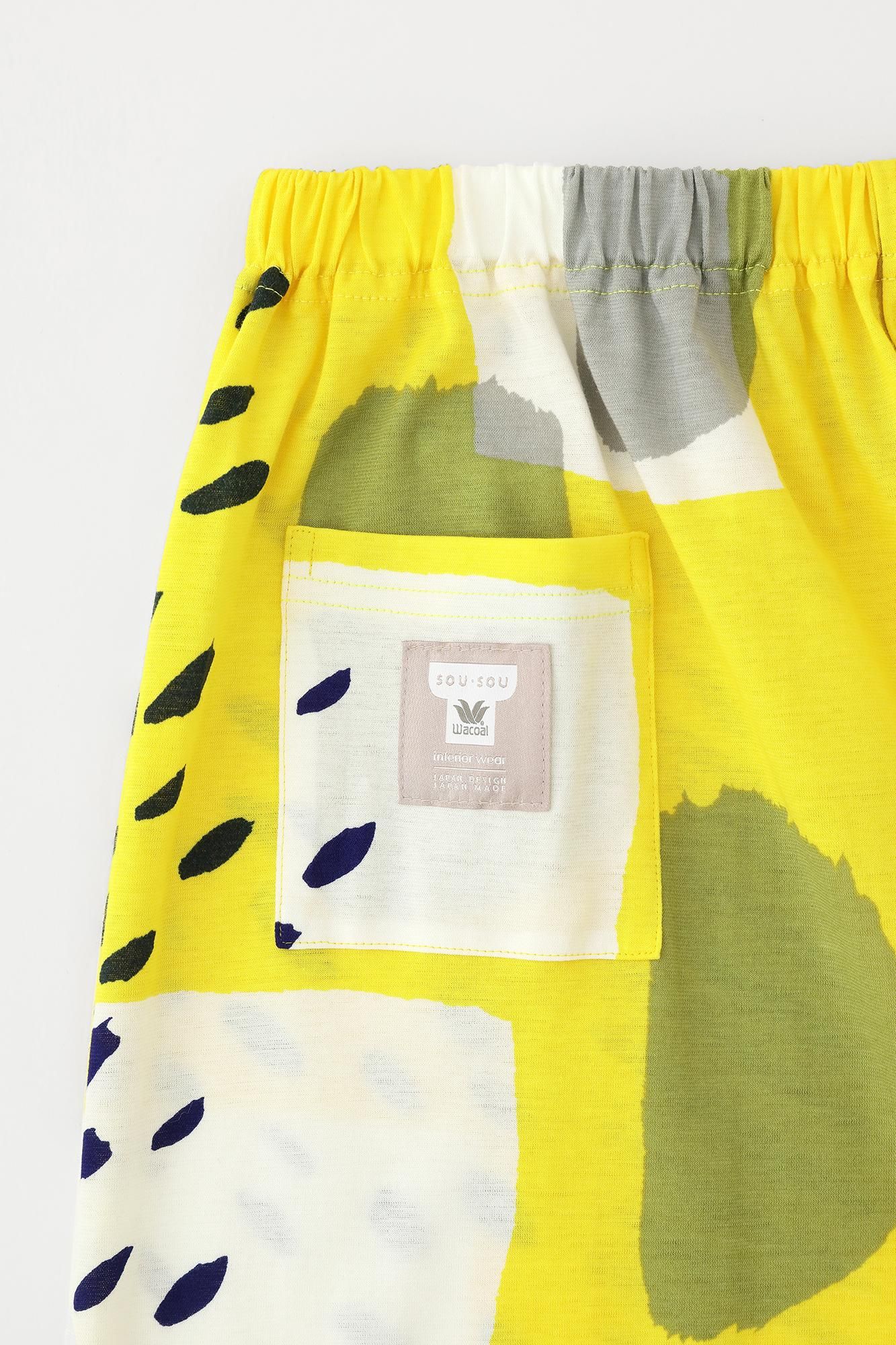 【官網限定】SOU・SOU×華歌爾寬闊腿褲短版/胡同檸檬色