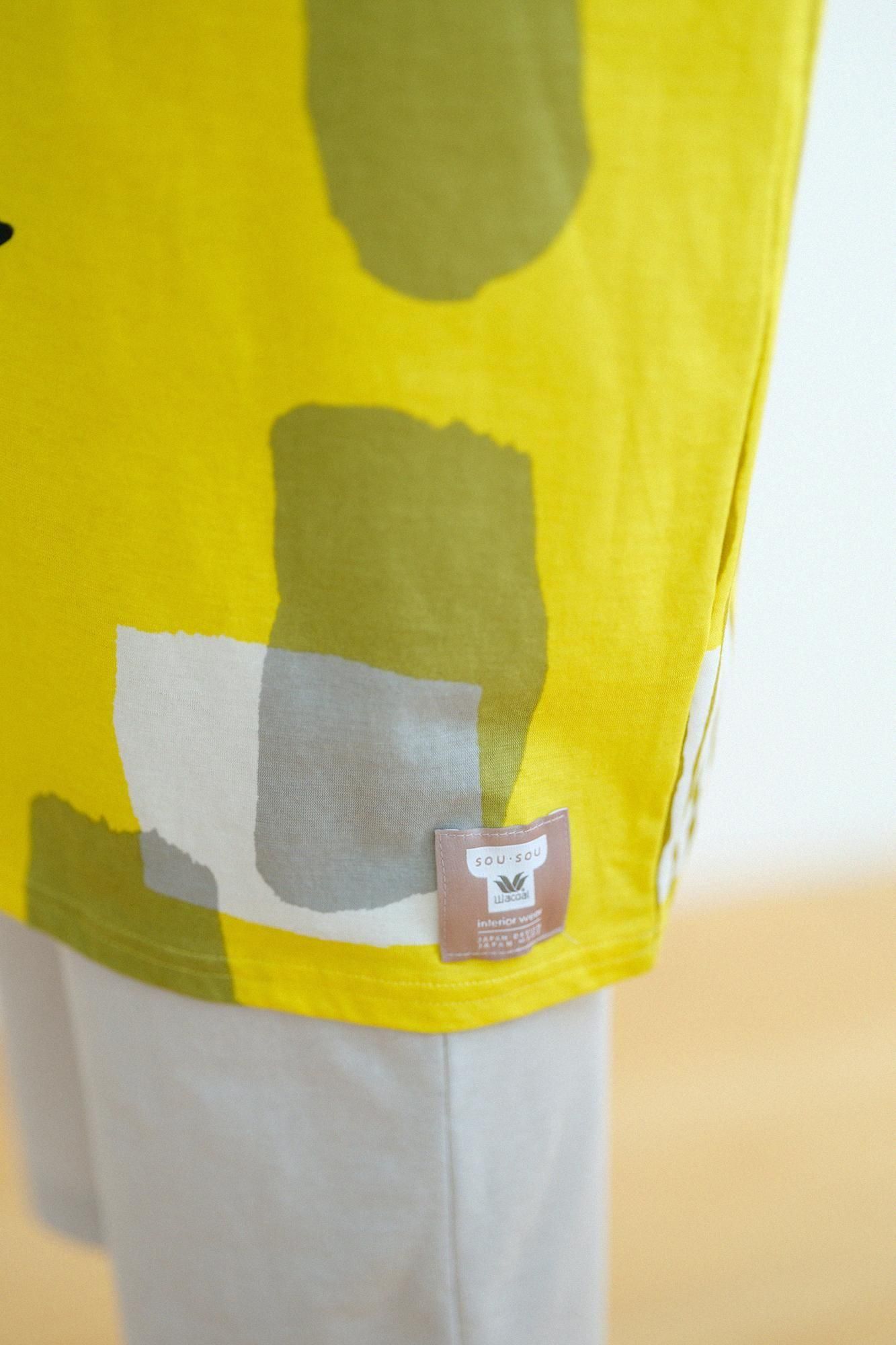 【官網限定】SOU・SOU×華歌爾寛長方形洋裝雙色/淺灰色×胡同 檸檬色