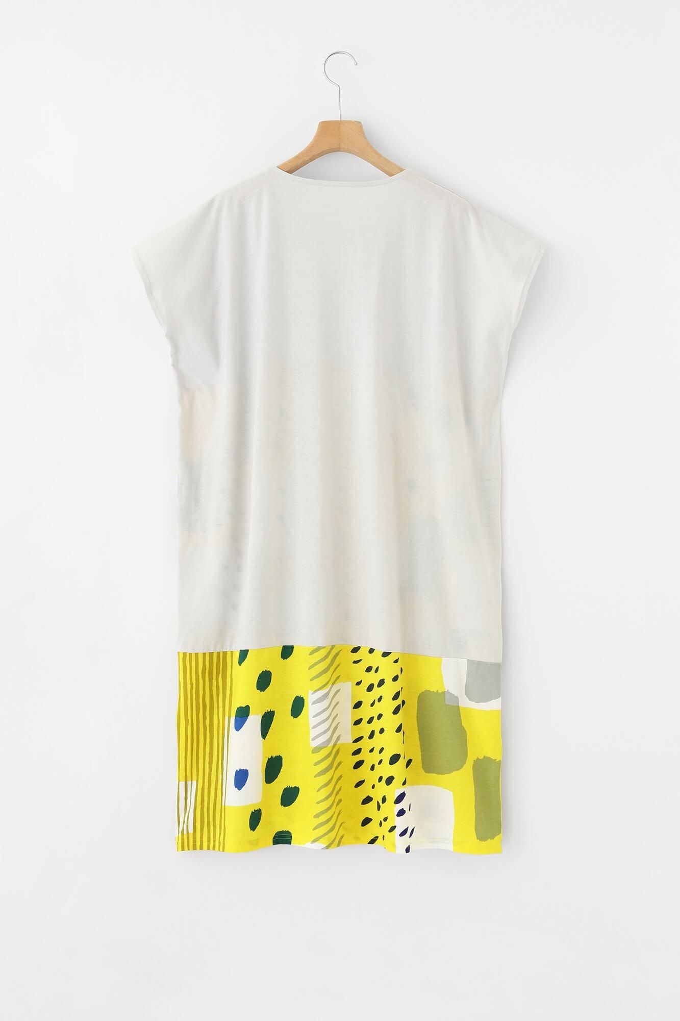 【官網限定】SOU・SOU×華歌爾寛長方形洋裝雙色/淺灰色×胡同 檸檬色