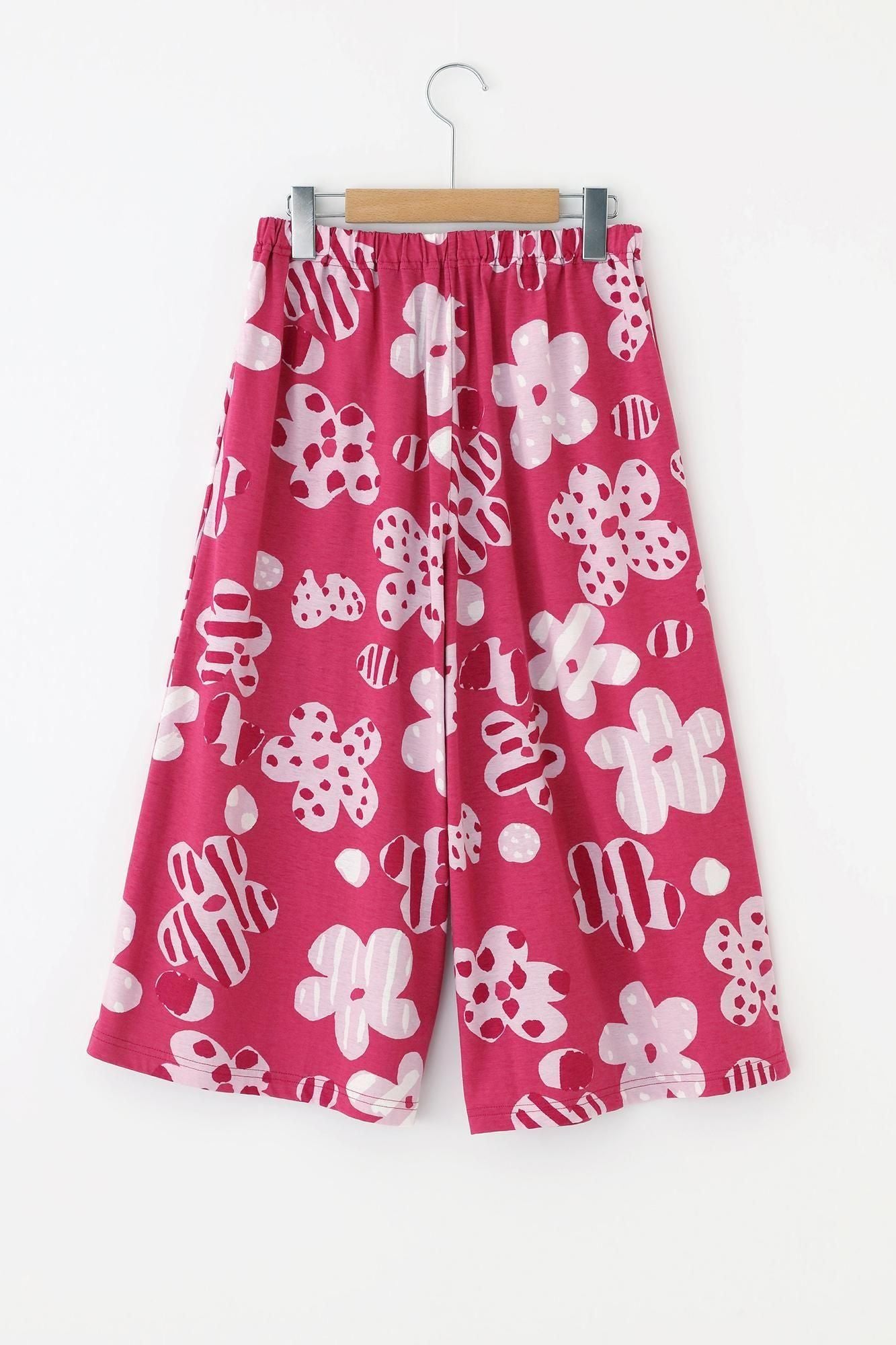 【官網限定】SOU・SOU×華歌爾寬闊腿褲短版/綻放深紅色