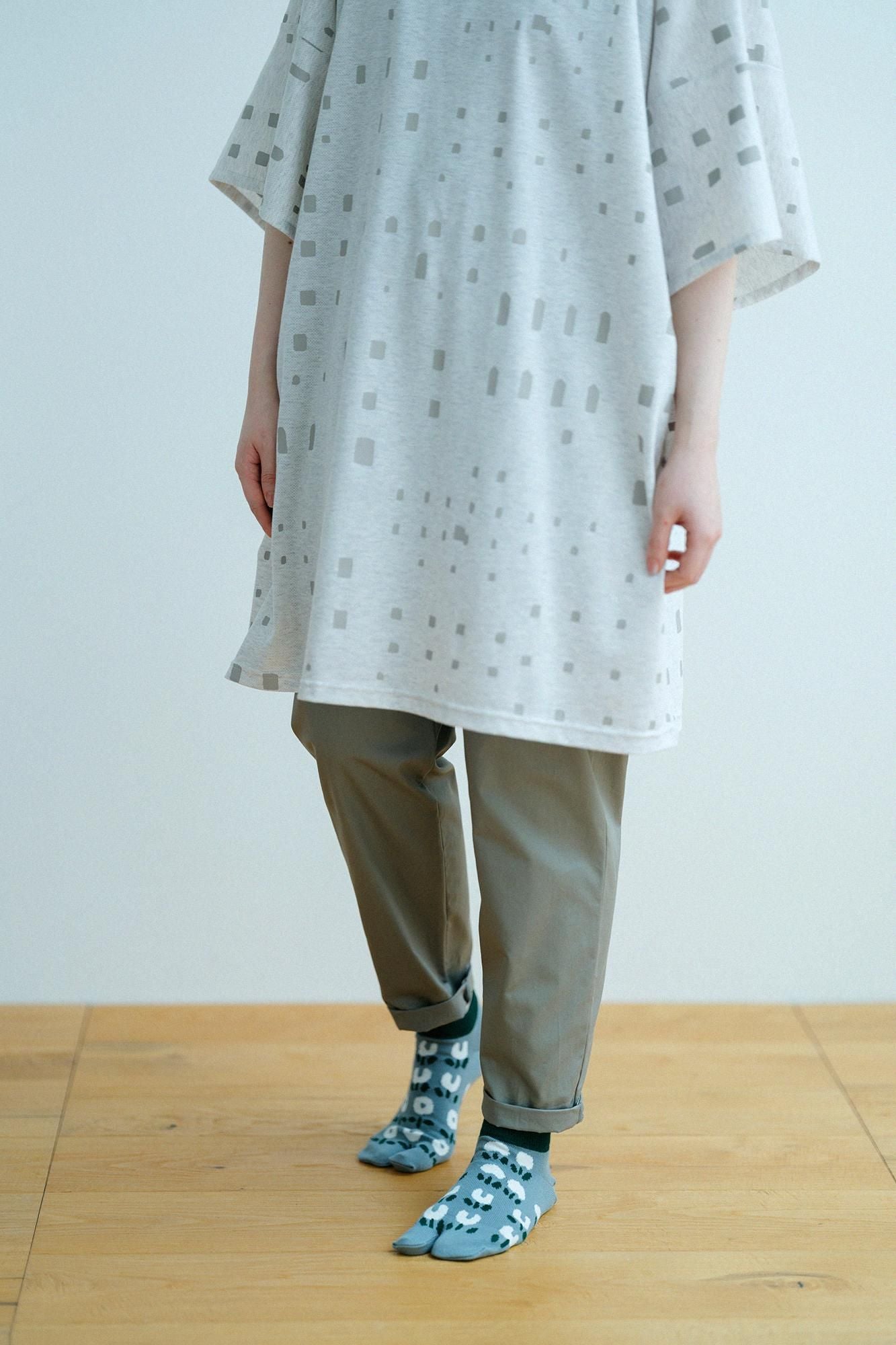 在塔比袜(长度约) /开花的下(男人和女人)