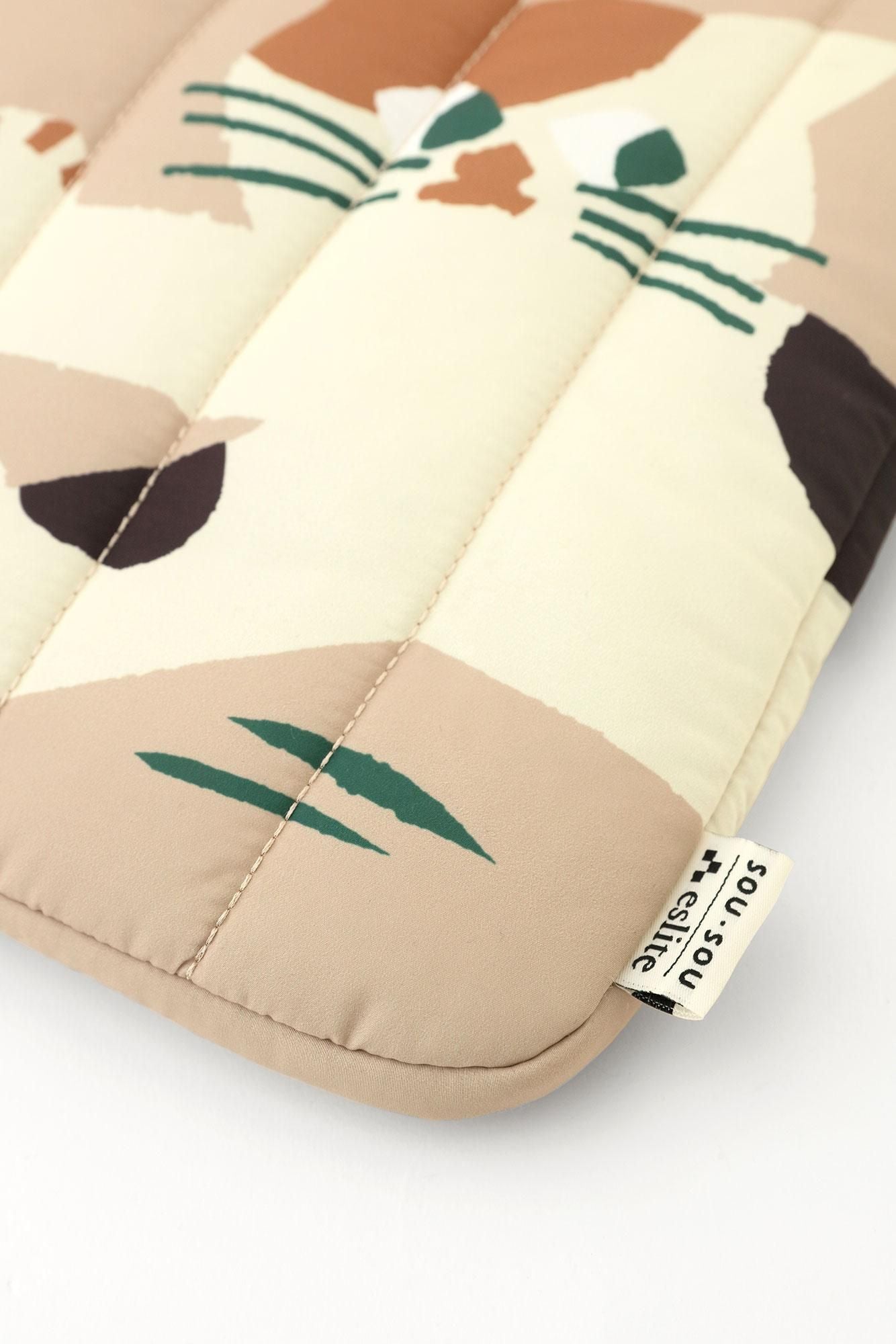 SOU・SOU×誠品書店 PCポーチ/三毛猫 ベージュ