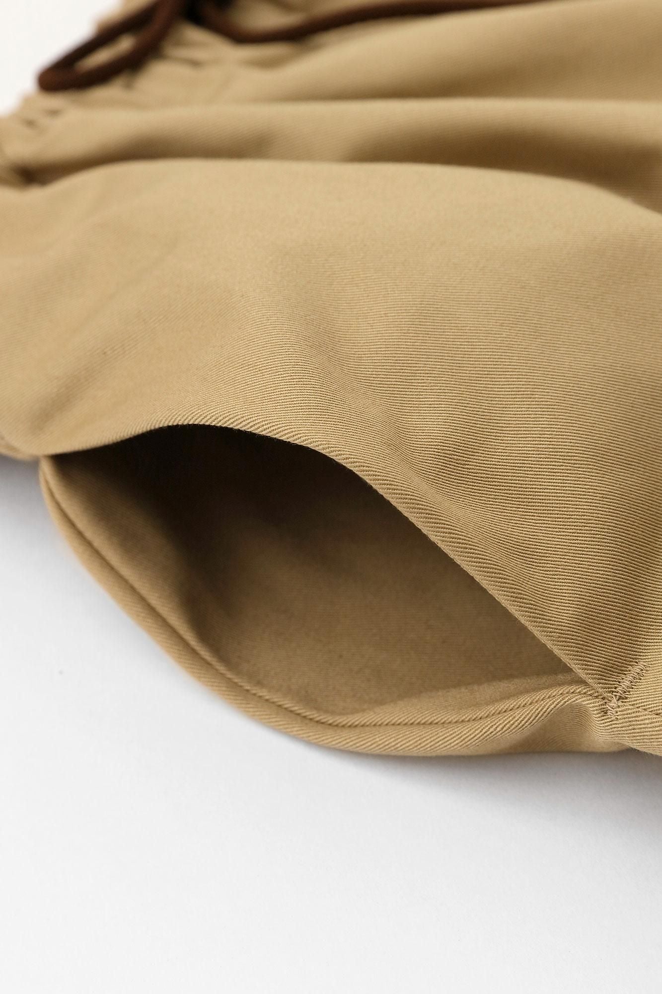 【online한정】고밀도치노 클로스 와이드 팬츠/베이지