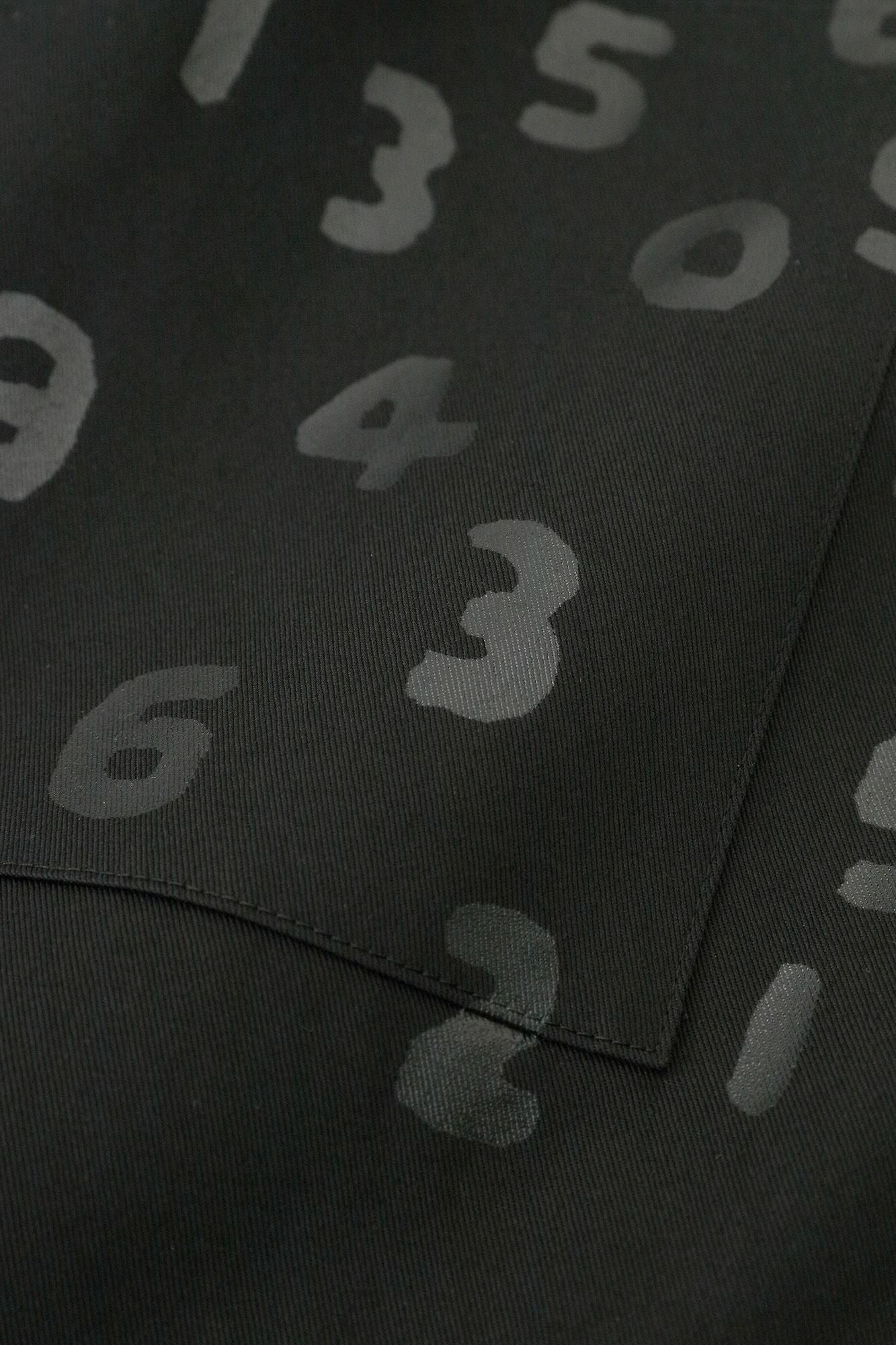 High Density Chino Cloth Wide Pants / Black