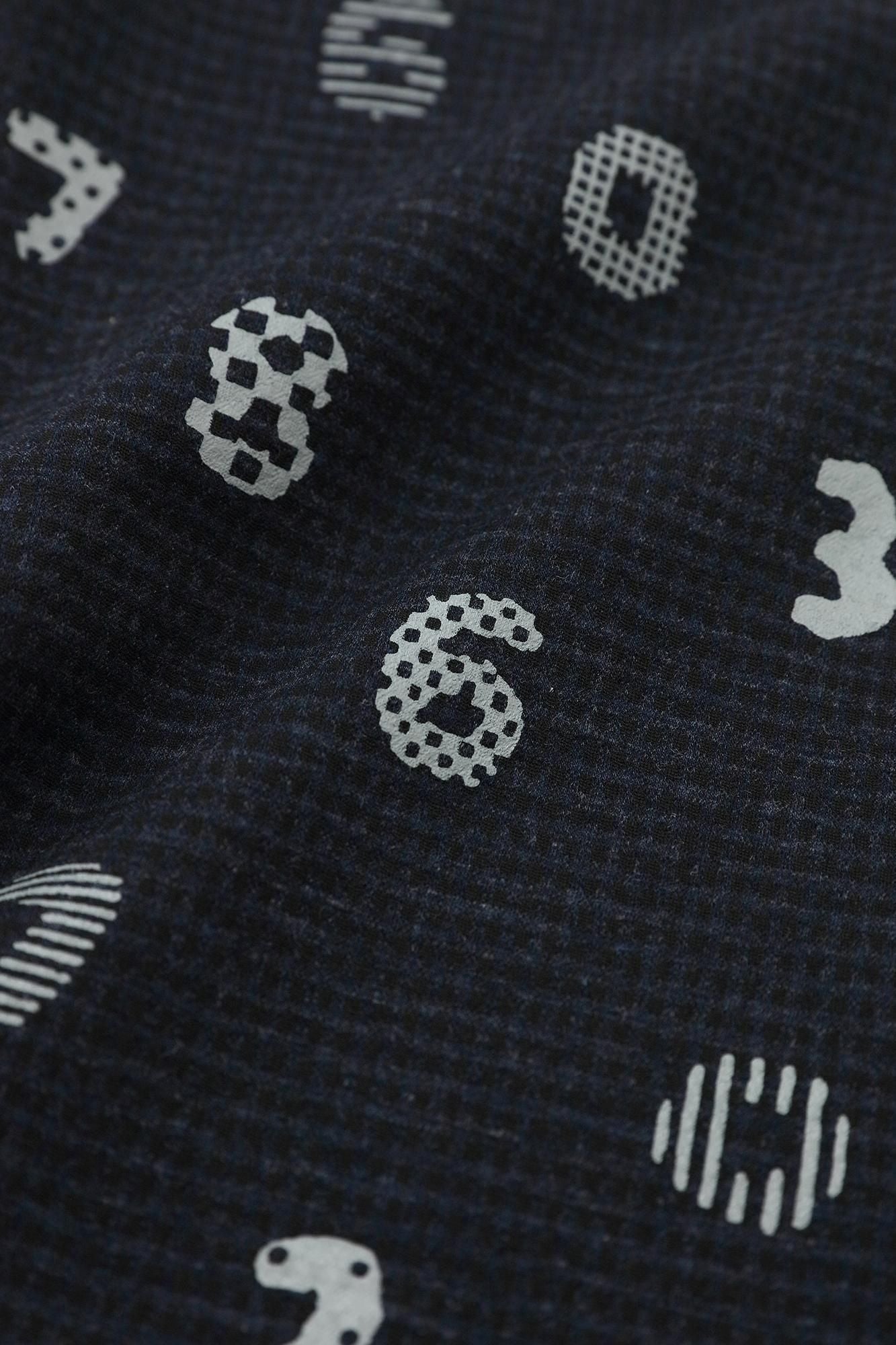 ● Houndstooth Knit Slightly Patterned Skinny Pants / SOU・SOU Kyoto Blue