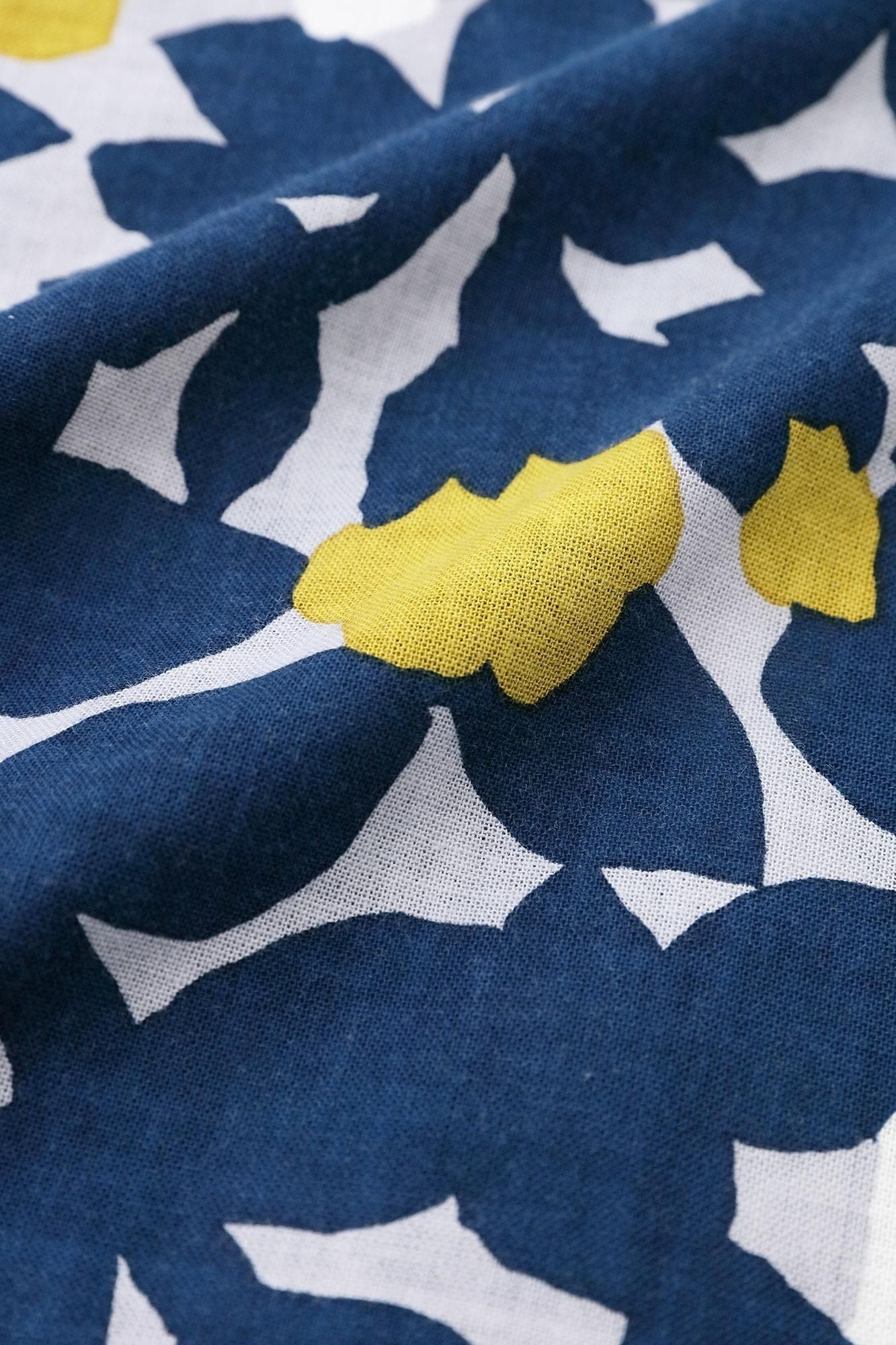 伊勢木棉 文 方形上衣 拼接/野薔薇