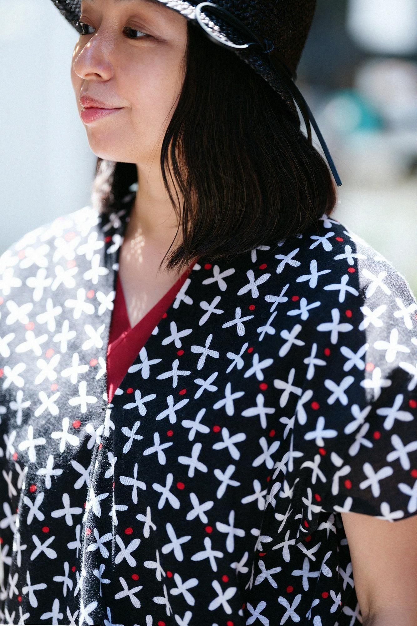 ISE棉文文字(BUN)方形衣服(2件) / Suzushiro草,湿羽毛(Nutar)