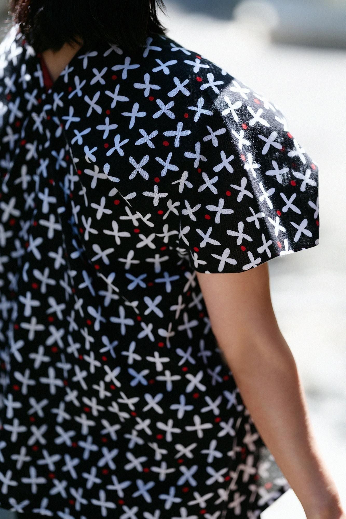 ISE棉文文字(BUN)方形衣服(2件) / Suzushiro草,湿羽毛(Nutar)