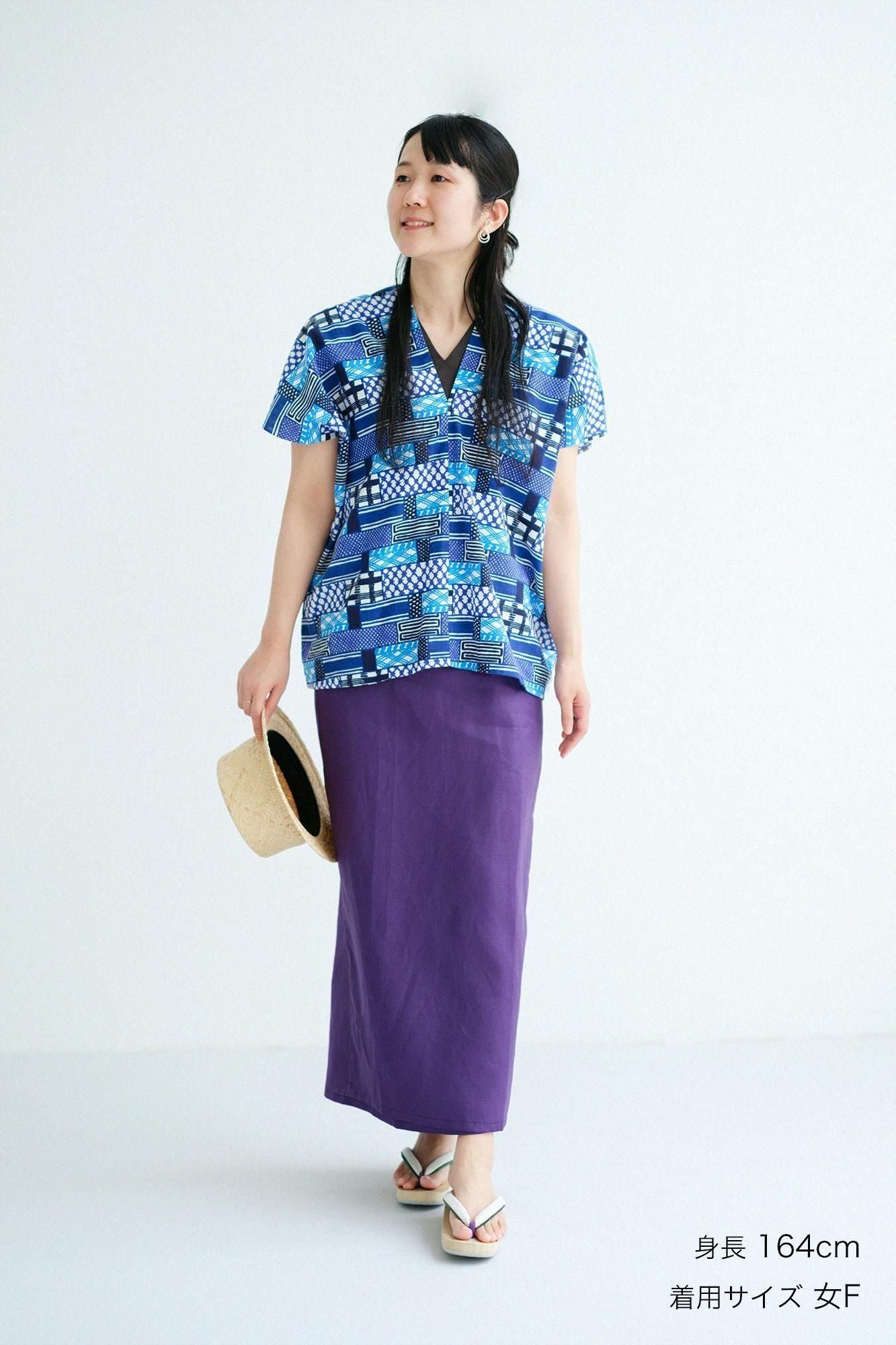 Ise-Baumwolle, Muster, quadratisches Gewand, zweiteilig/Yosegizaiku