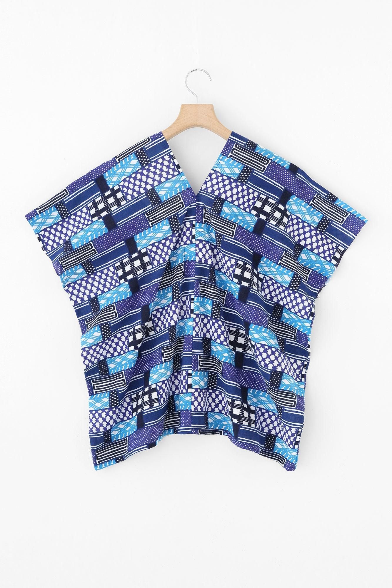 Ise-Baumwolle, Muster, quadratisches Gewand, zweiteilig/Yosegizaiku