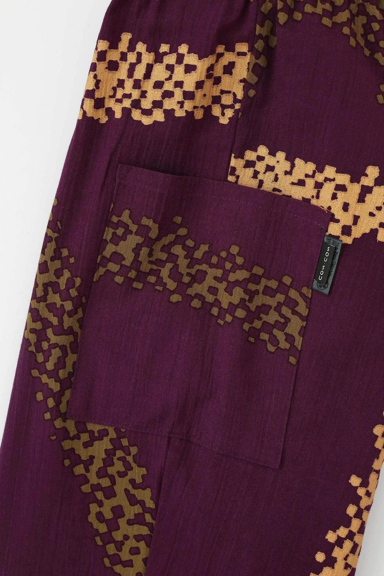 Chizimi Cotton 20/20 Skinny Pants / Tied-up Bluish Purple