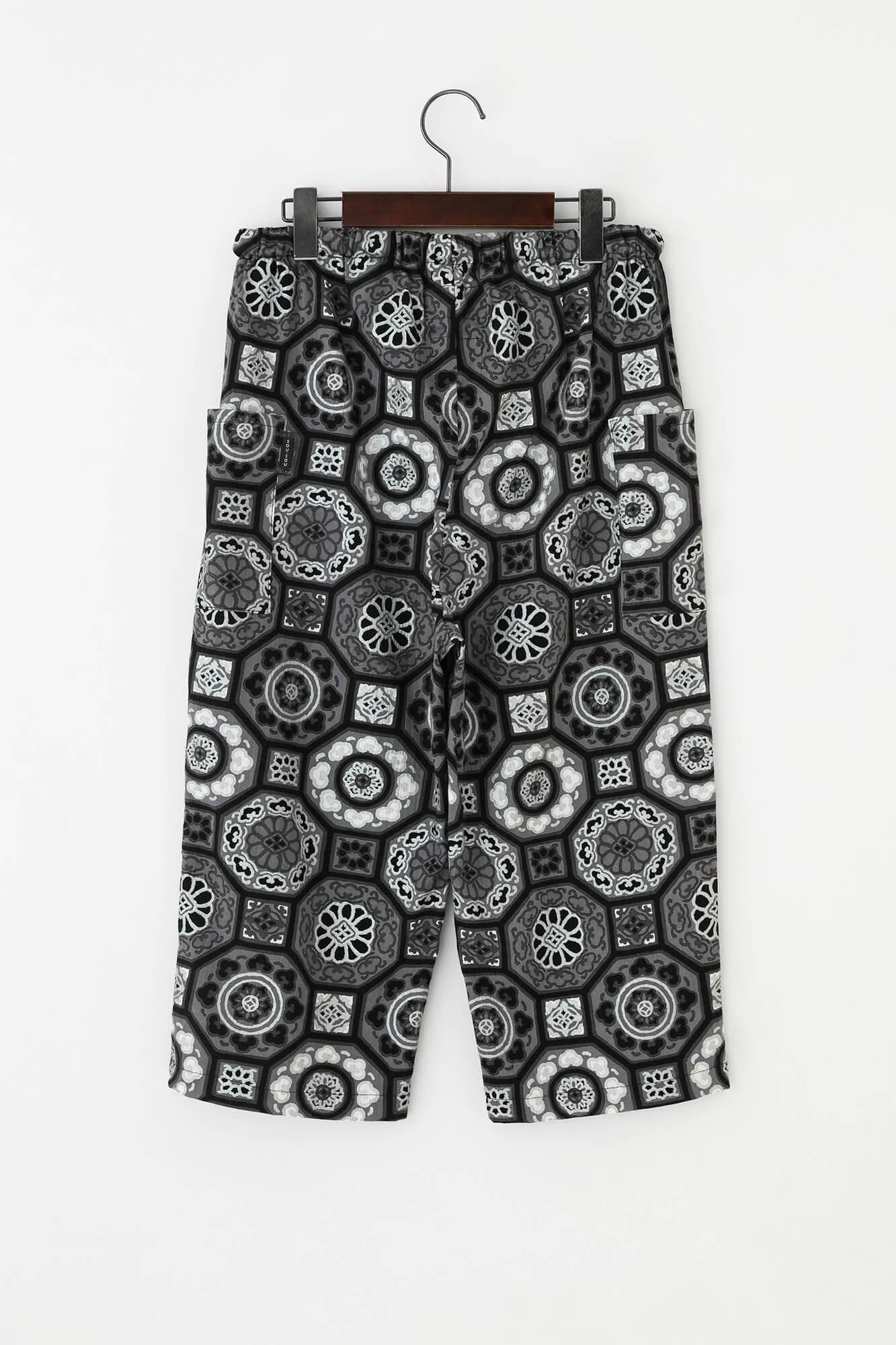 高島縮棉 20/20細腿褲/華麗黑色