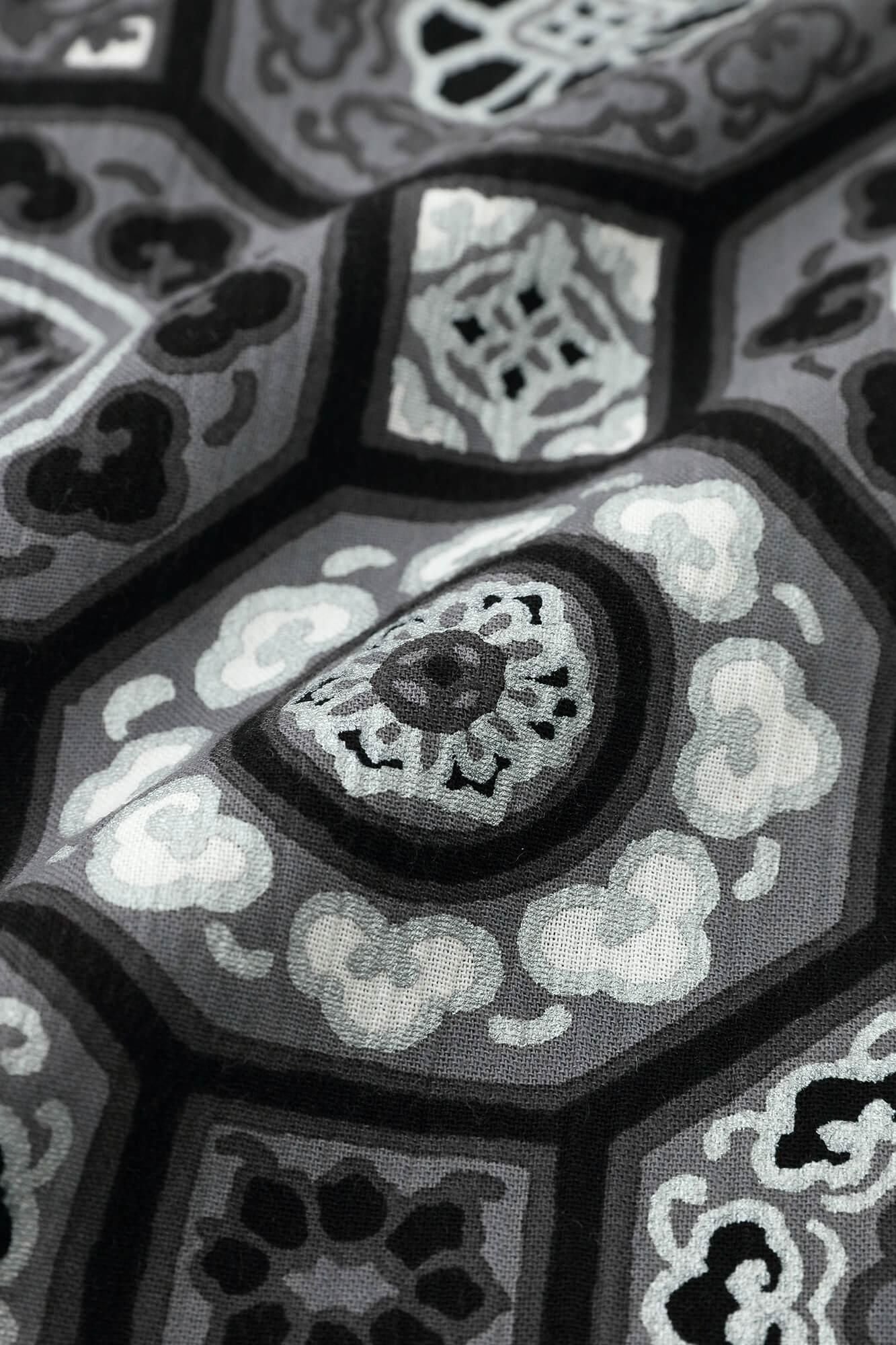 高島縮棉 20/20細腿褲/華麗黑色