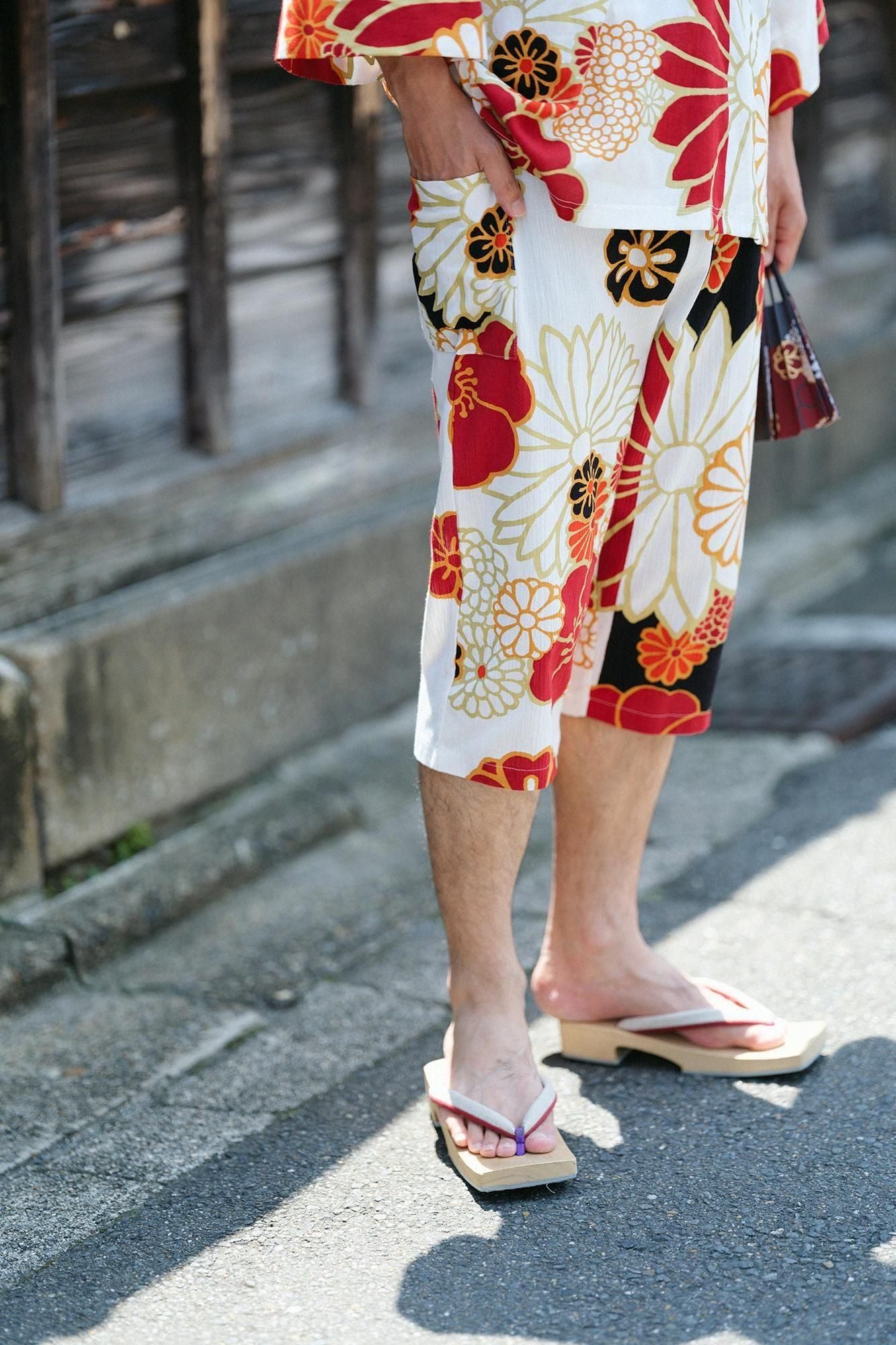 高島縮棉 20/20細腿褲/金襴緞子