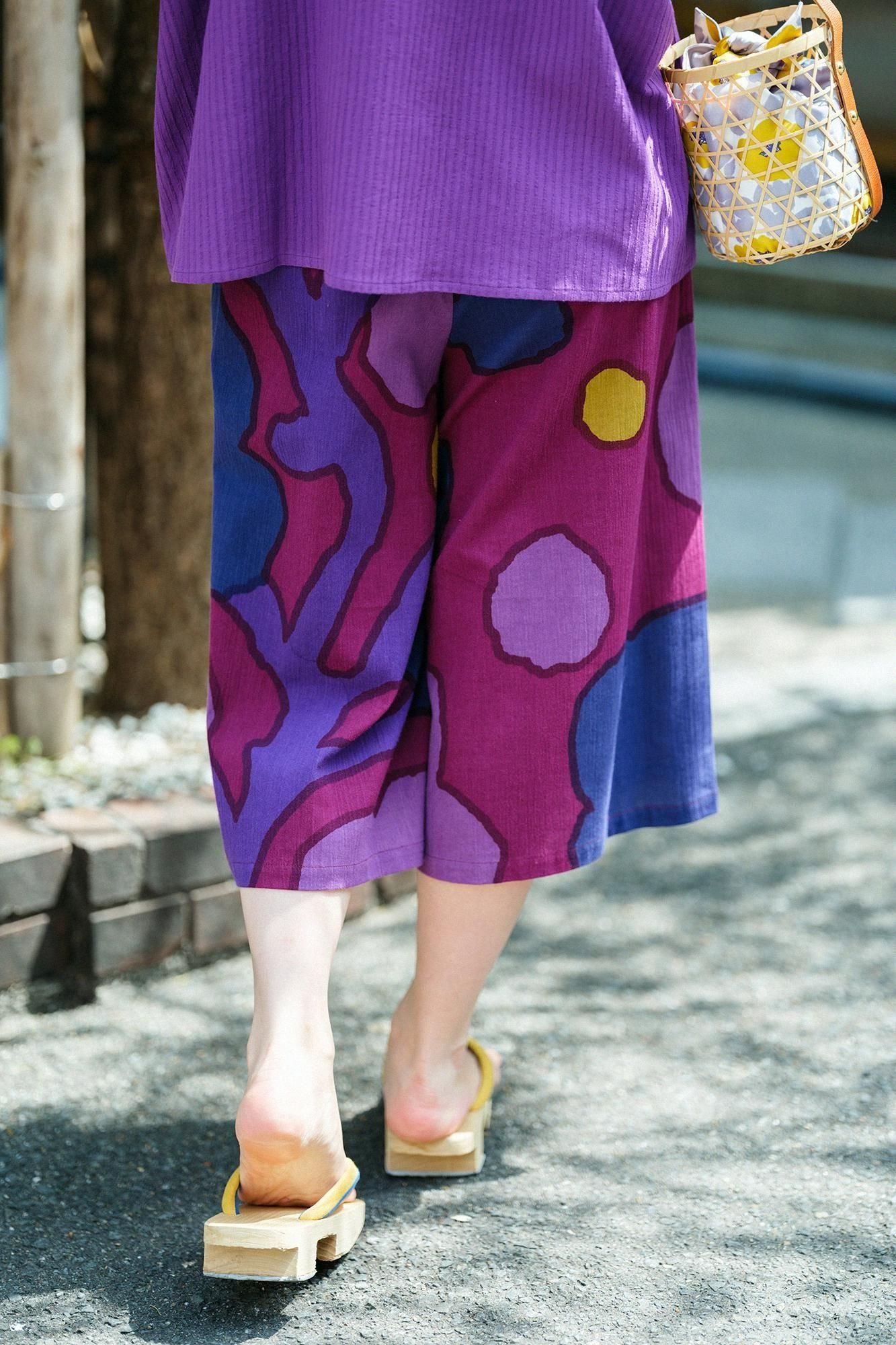 高島縮棉 20/20闊腿褲 短版/茁壯