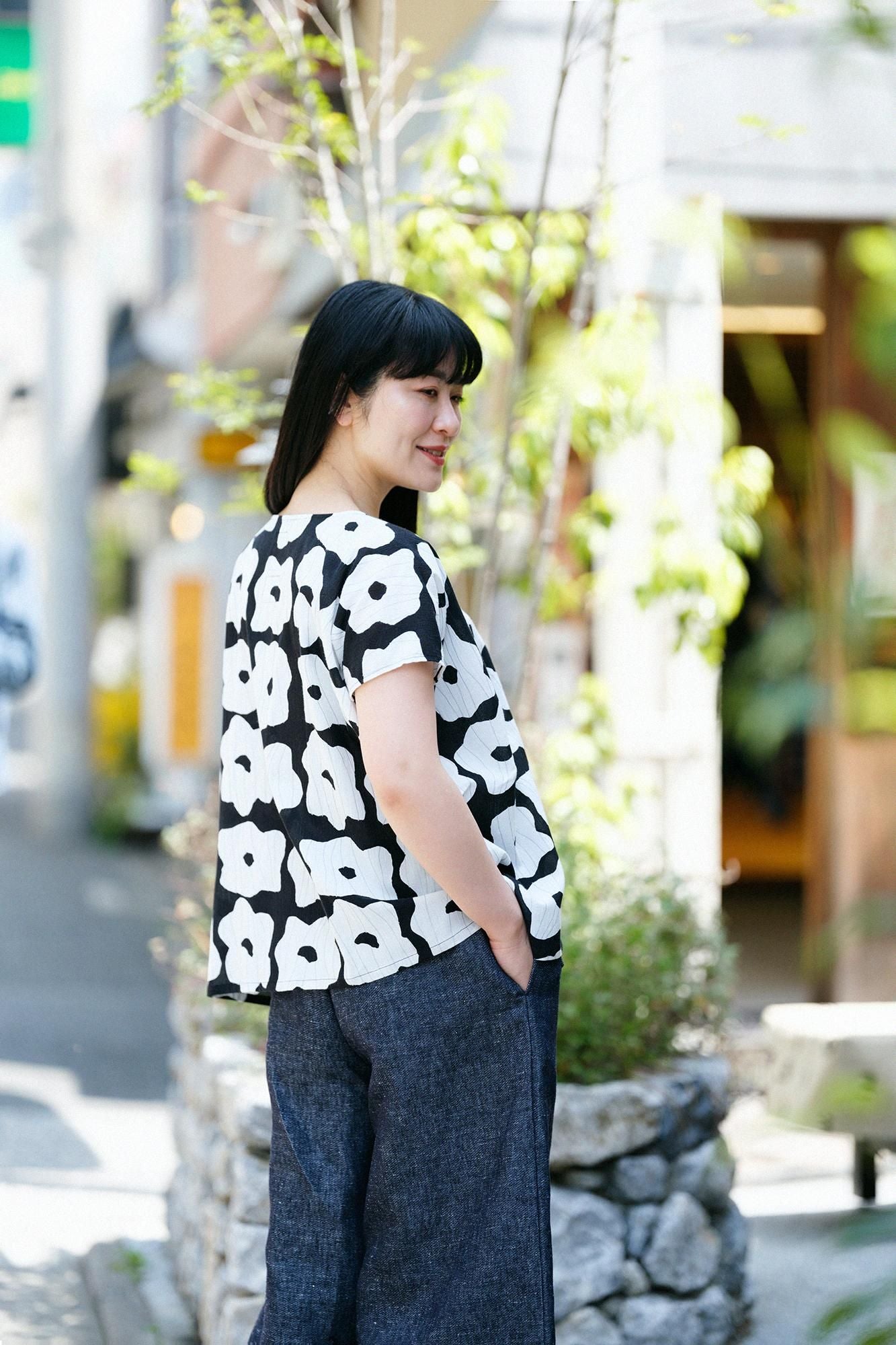 高島縮棉 20/20方形上衣/搖曳