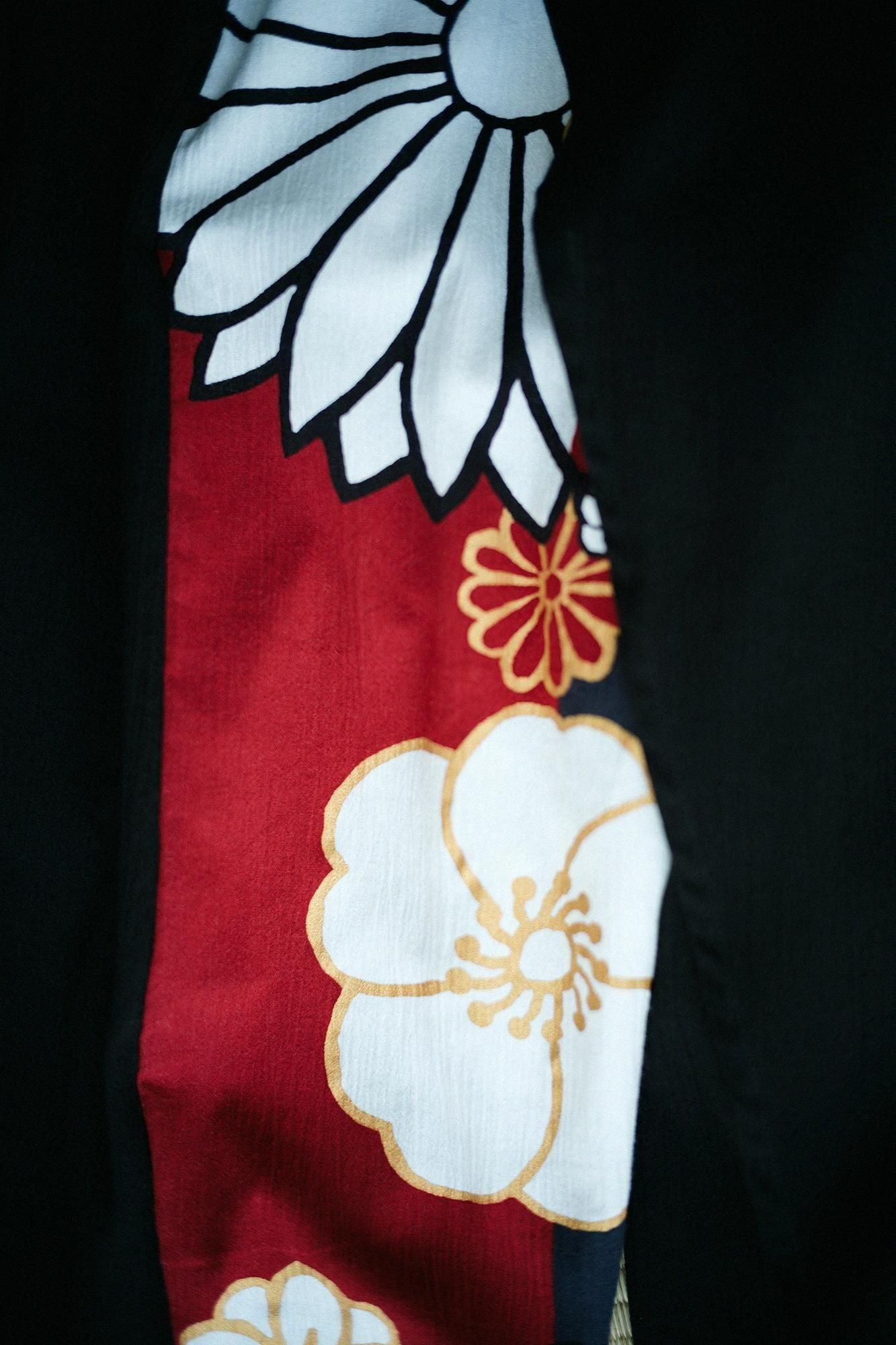 高島縮棉 20/20手柄寛衣下 和裝褲雙色/黑色×金襴緞子2