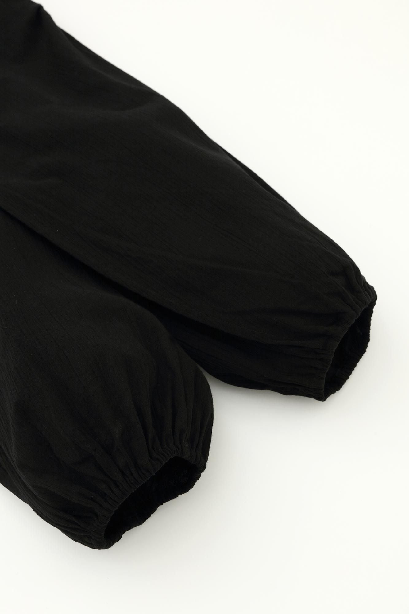 【Online】Chizimi Cotton 20/20 Wrap Harem Pants(TakaMikan SkirtstomachPants and Skirts)/Black2