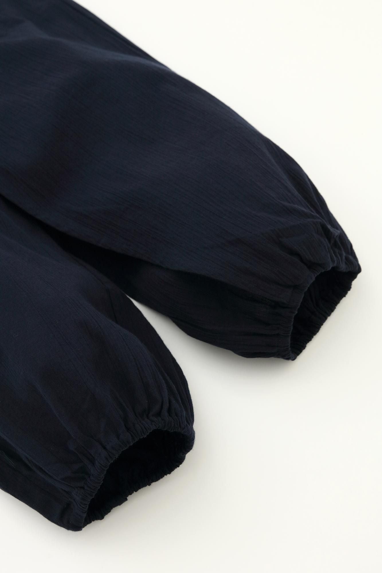 Chizimi Cotton 20/20 Wrap Harem Pants / Dark Blue 2