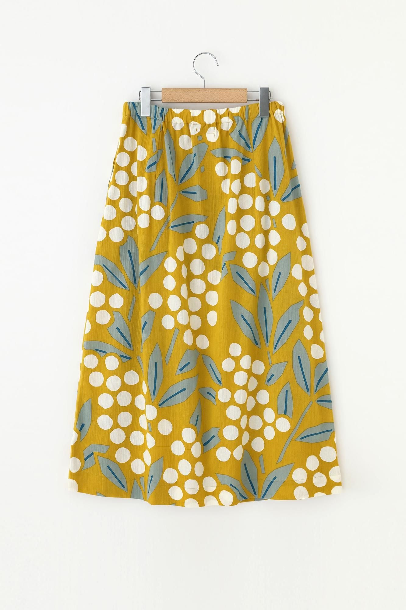 高島縮棉 20/20長裙/南天竹 金黃色