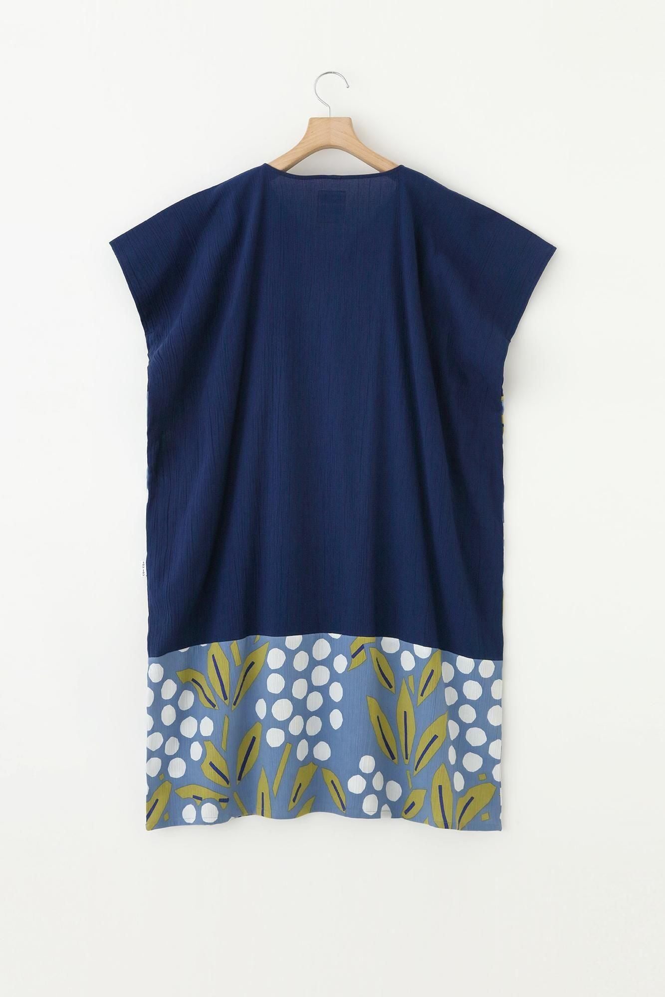 타카시마치지미 20/20 직사각형 원피스 Kumi (쿠미) 밑단 무늬 (스소모뇨) / 감색 (누콘) ×난텐치쿠